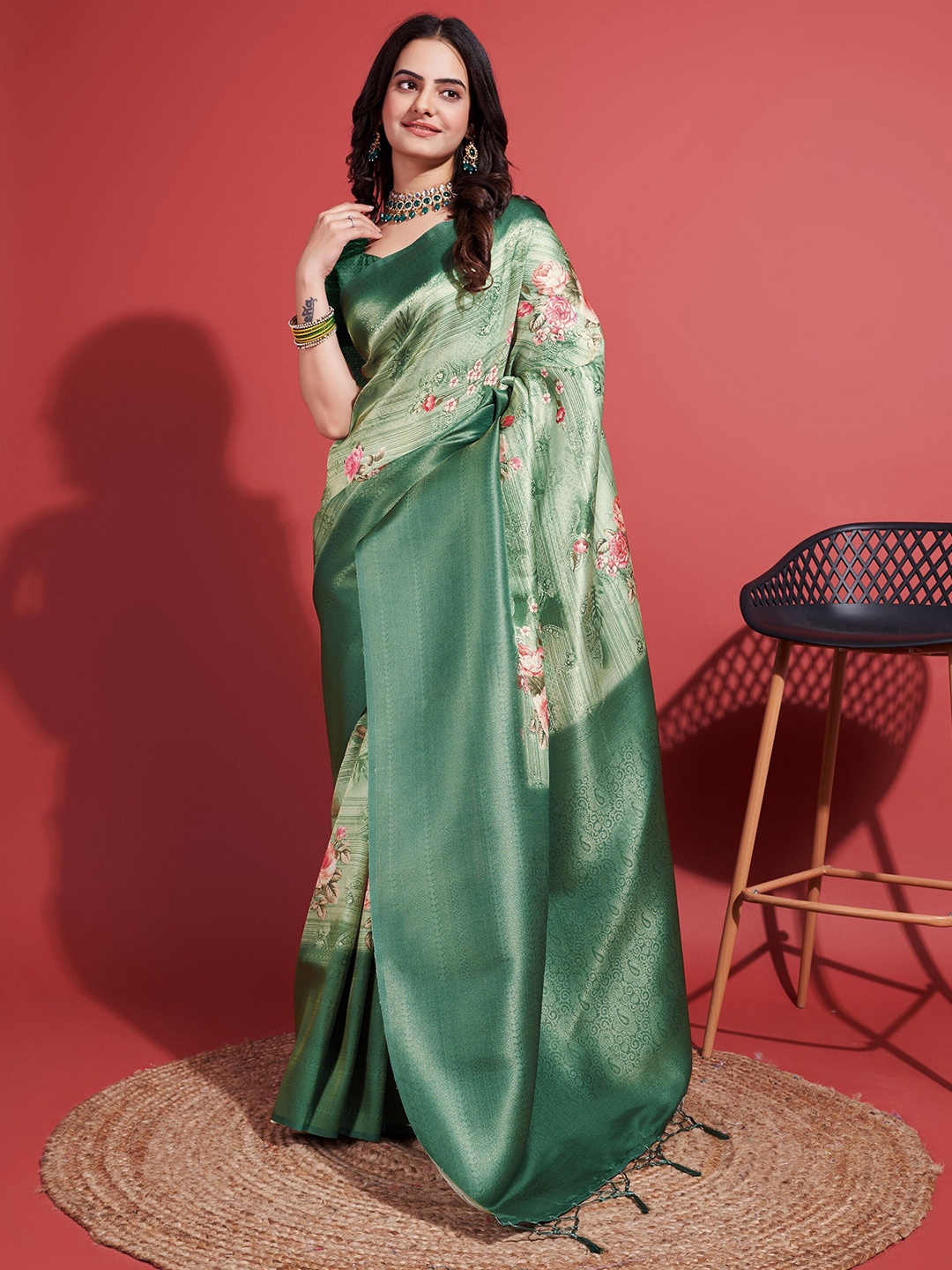 

Saree Exotica Woven Design Zari Pure Silk Banarasi Sarees, Teal