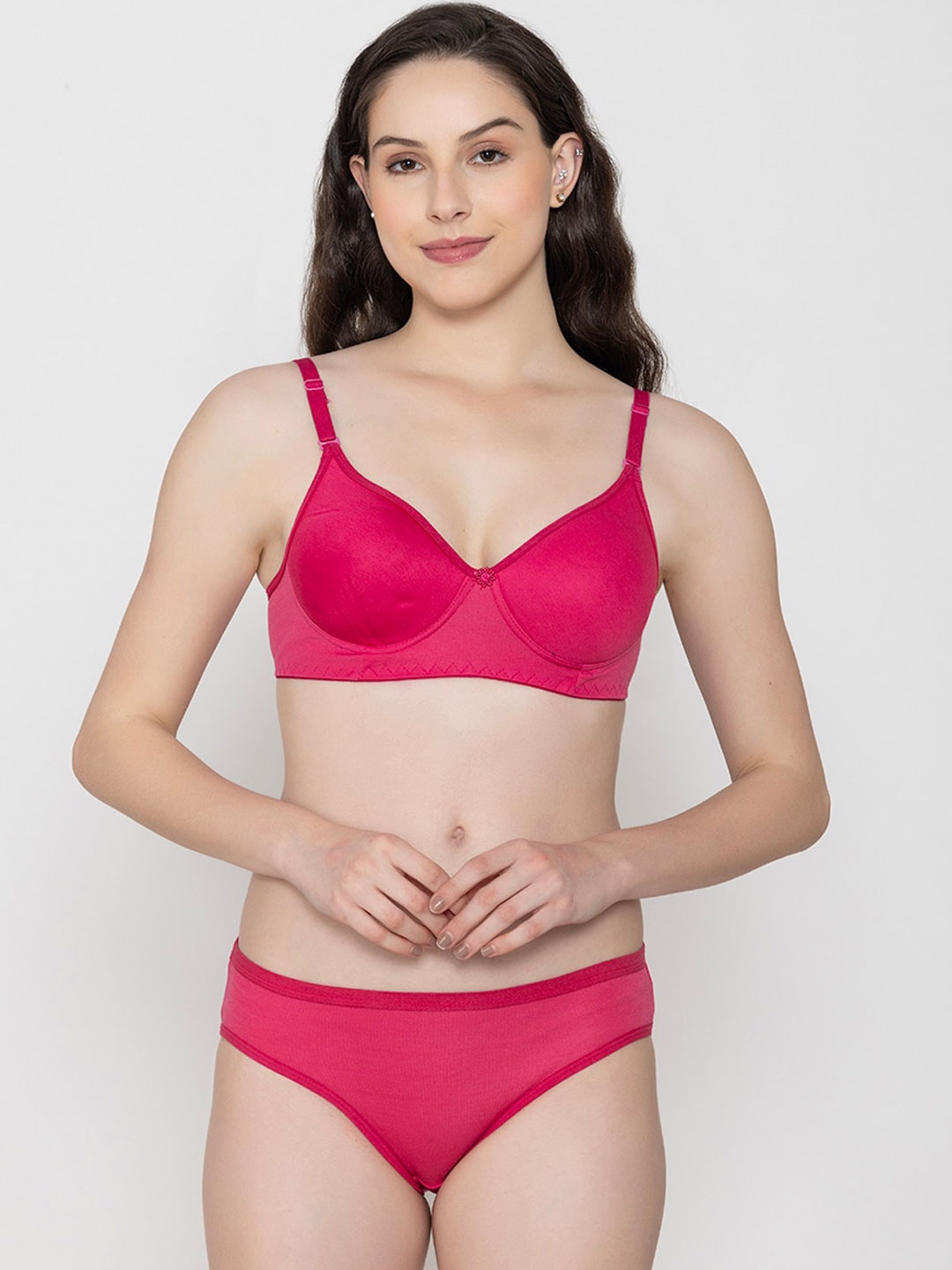 

ESOROUCHA Lightly Padded Lingerie Set, Fuchsia