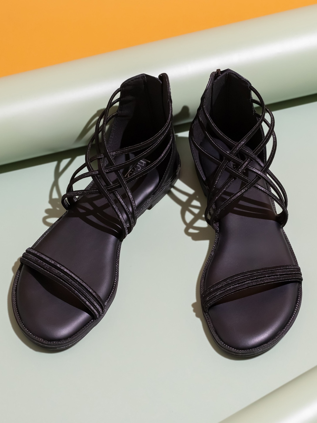 

Inc 5 Open Toe Lace-Up Gladiators, Black