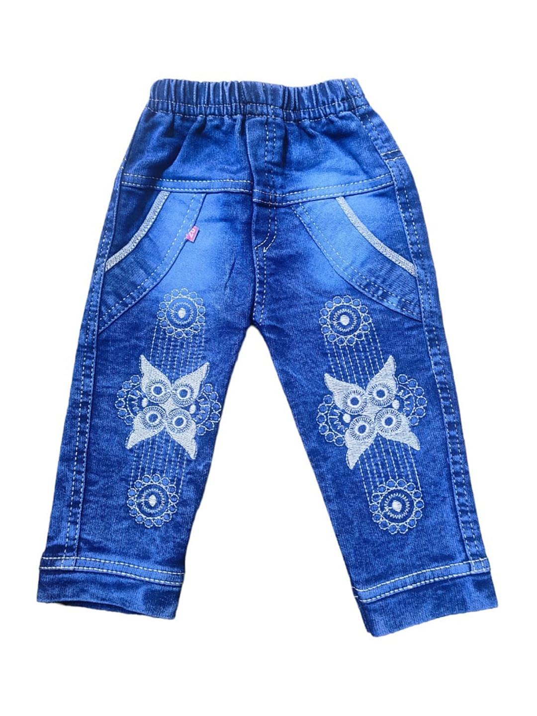 

BAESD Girls Low-Rise Cotton Highly Distressed Heavy Fade Jeans, Blue