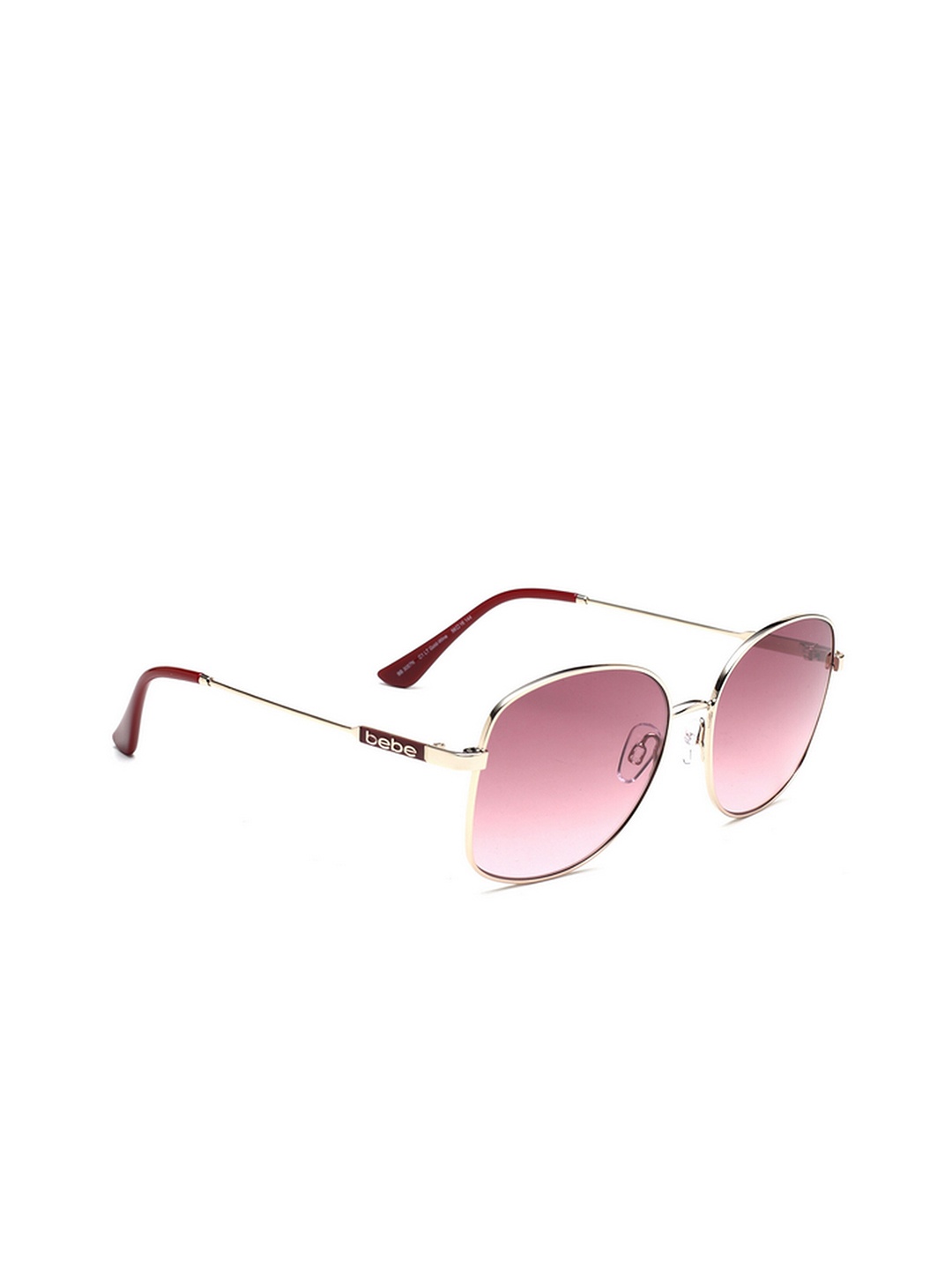 

bebe Women Butterfly Sunglasses with UV Protected Lens, Gold