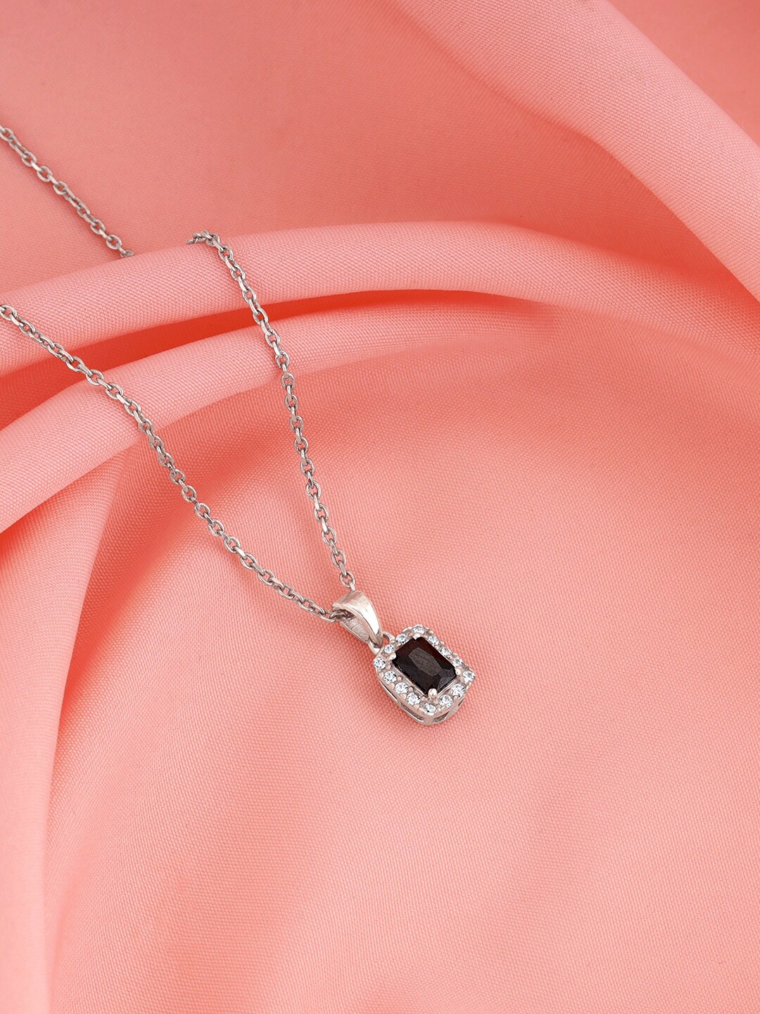 

GIVA Rhodium Plated 925 Sterling Silver Pendants with Chains