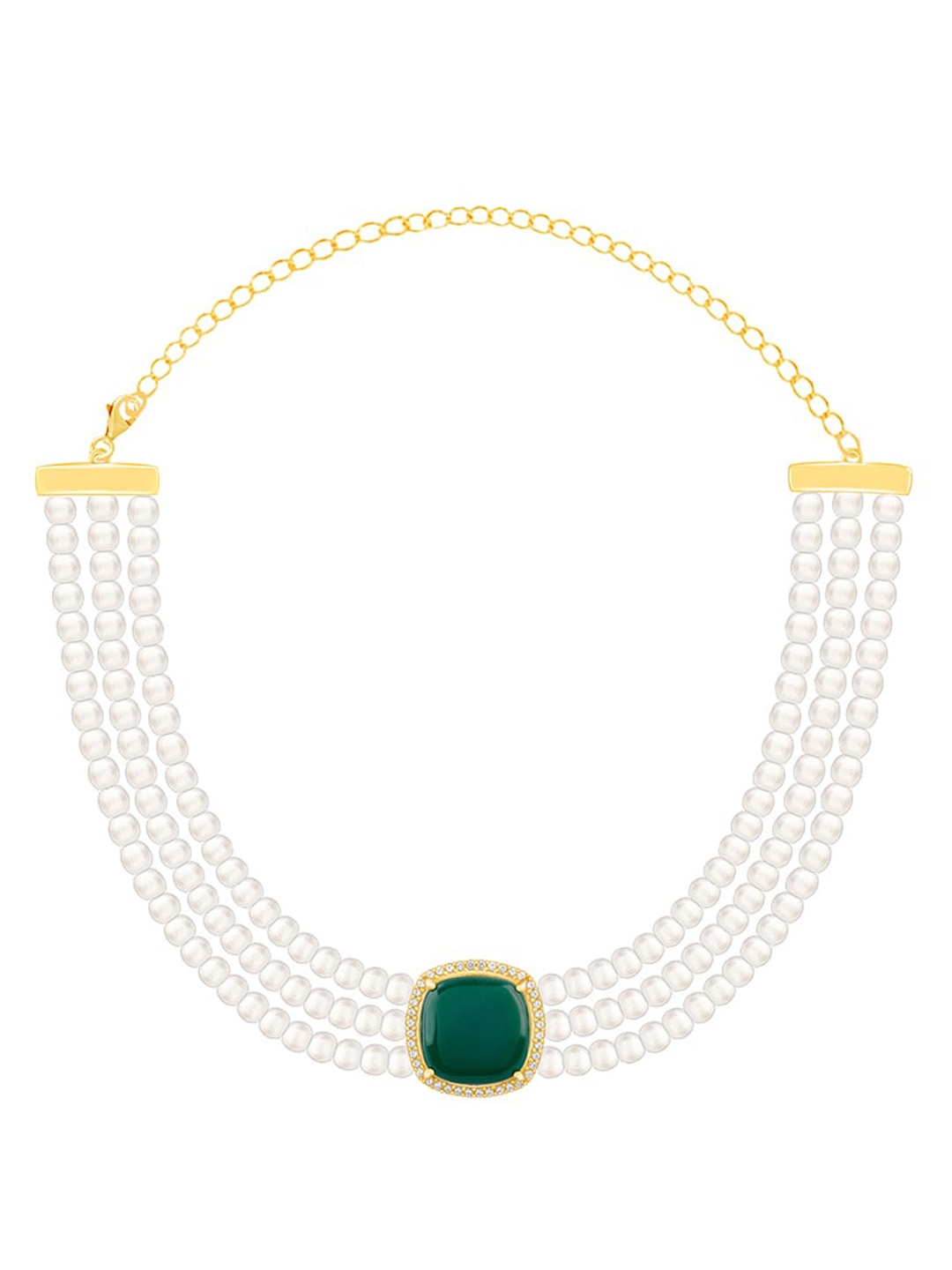 

GIVA Gold-Plated 925 Sterling Silver Beaded Necklace