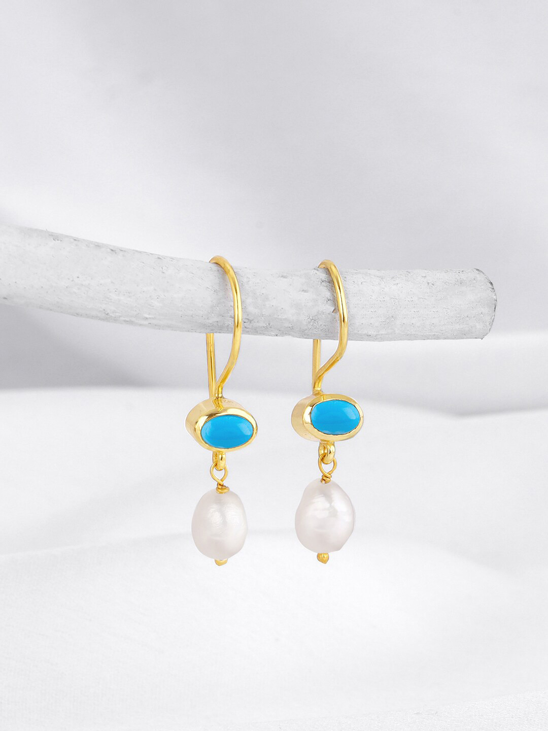 

GIVA Gold-Plated 925 Sterling Silver Contemporary Drop Earrings