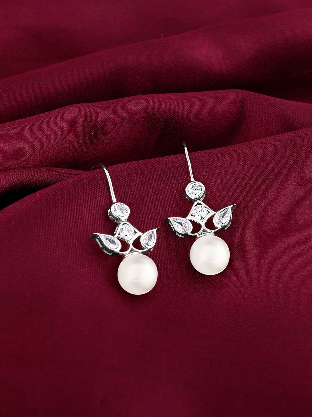 

GIVA Rhodium Plated 925 Sterling Silver Contemporary Drop Earrings