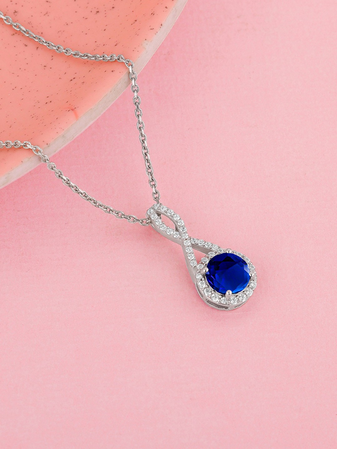 

GIVA Rhodium-Plated 925 Sterling Silver Pendants with Chains