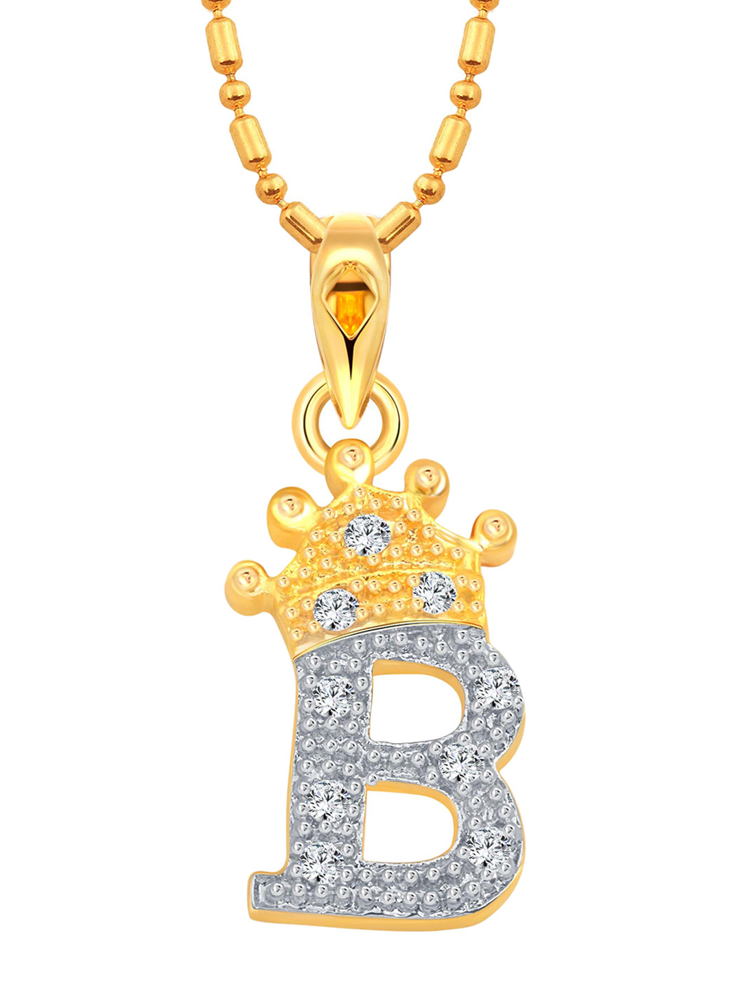 

Vighnaharta Gold-Plated Cubic Zirconia Studded Pendants With Chains