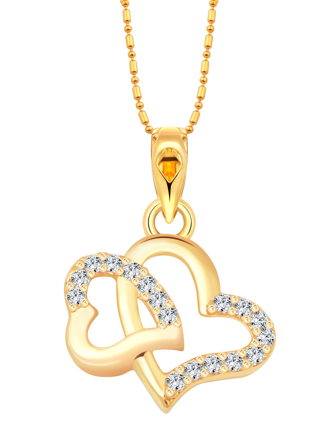 

Vighnaharta Gold-Plated Heart Shaped Pendant