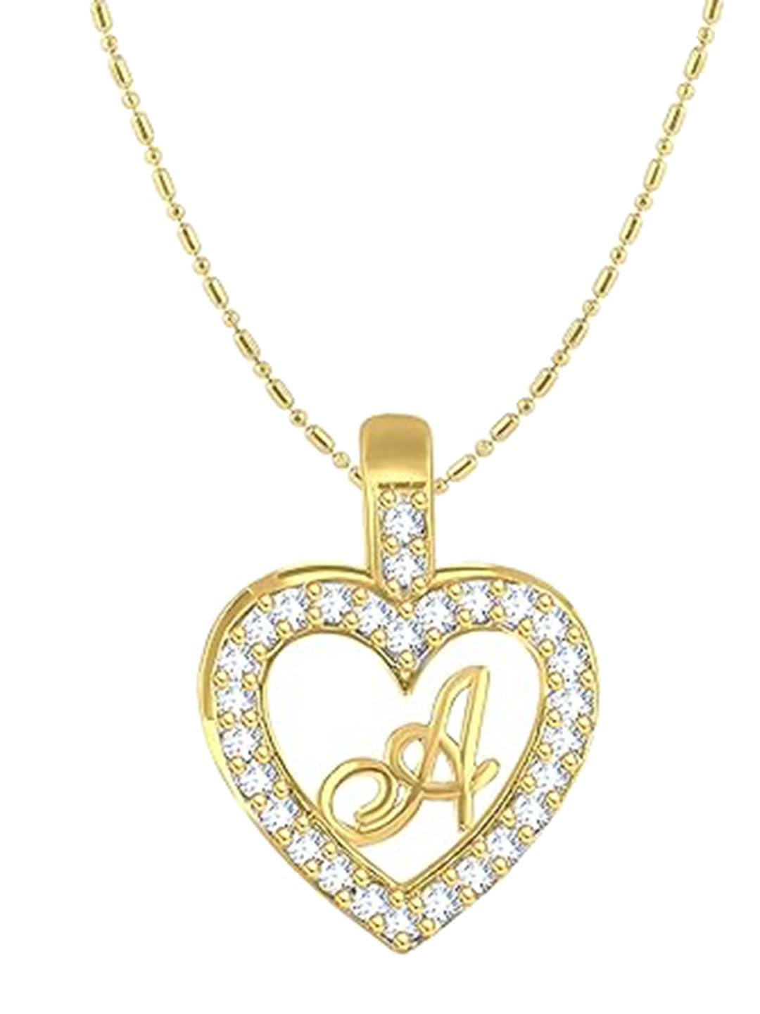 

Vighnaharta Gold-Plated Heart Shaped Pendant
