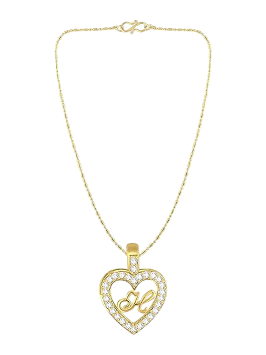 

Vighnaharta Gold-Plated Heart Shaped Pendant
