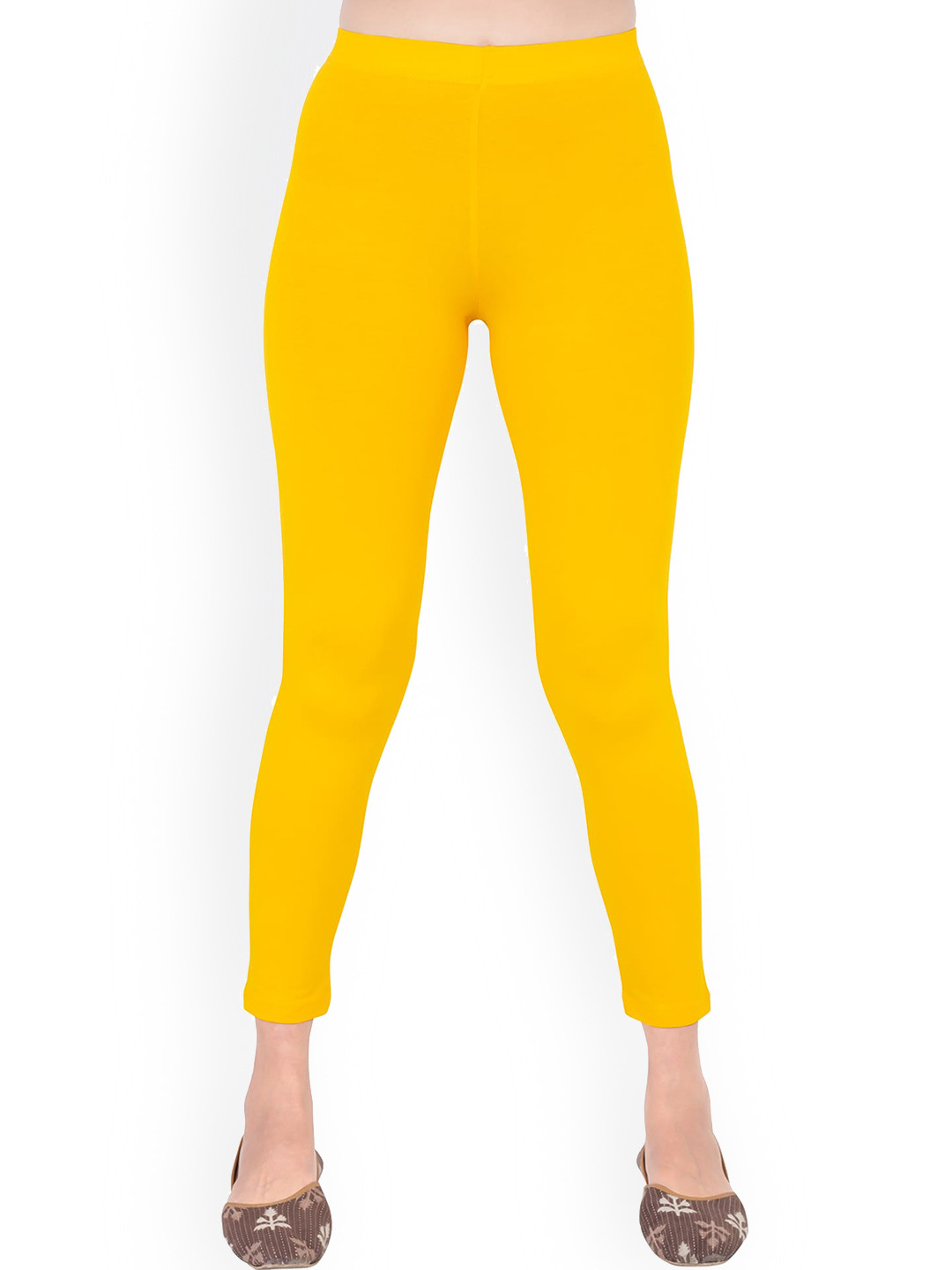 

ONE SKY High Rise Ankle Length Slip-On Leggings, Yellow