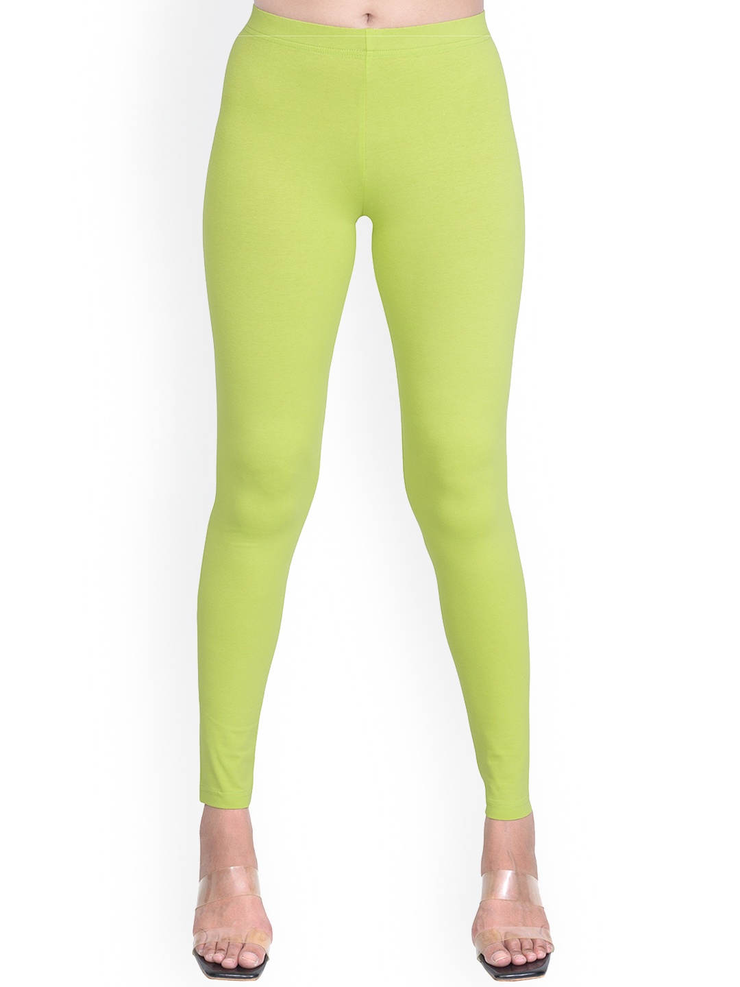 

ONE SKY Ankle Length Slip-On Leggings, Lime green