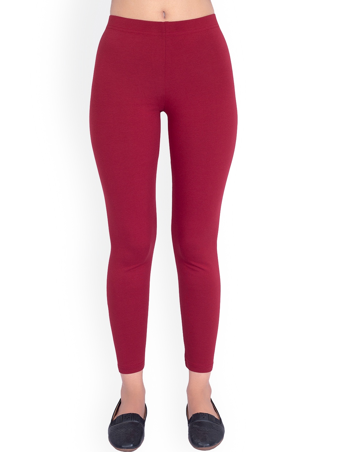 

ONE SKY Ankle Length Slip-On Leggings, Maroon