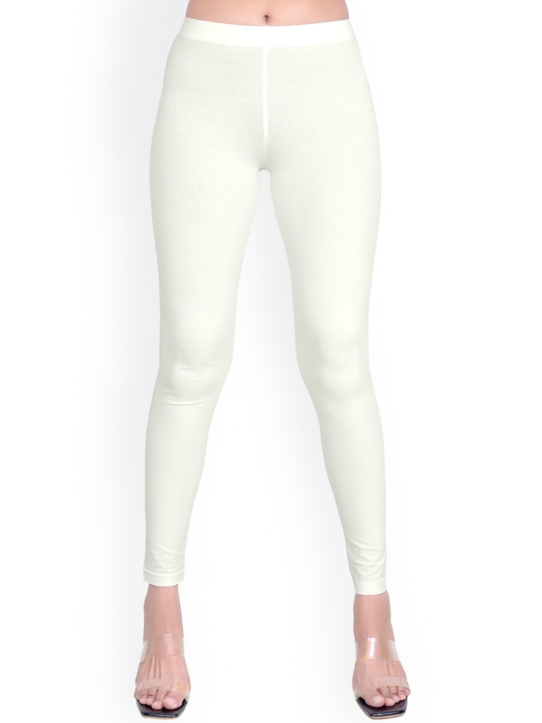 

ONE SKY Ankle Length Slip-On Leggings, White
