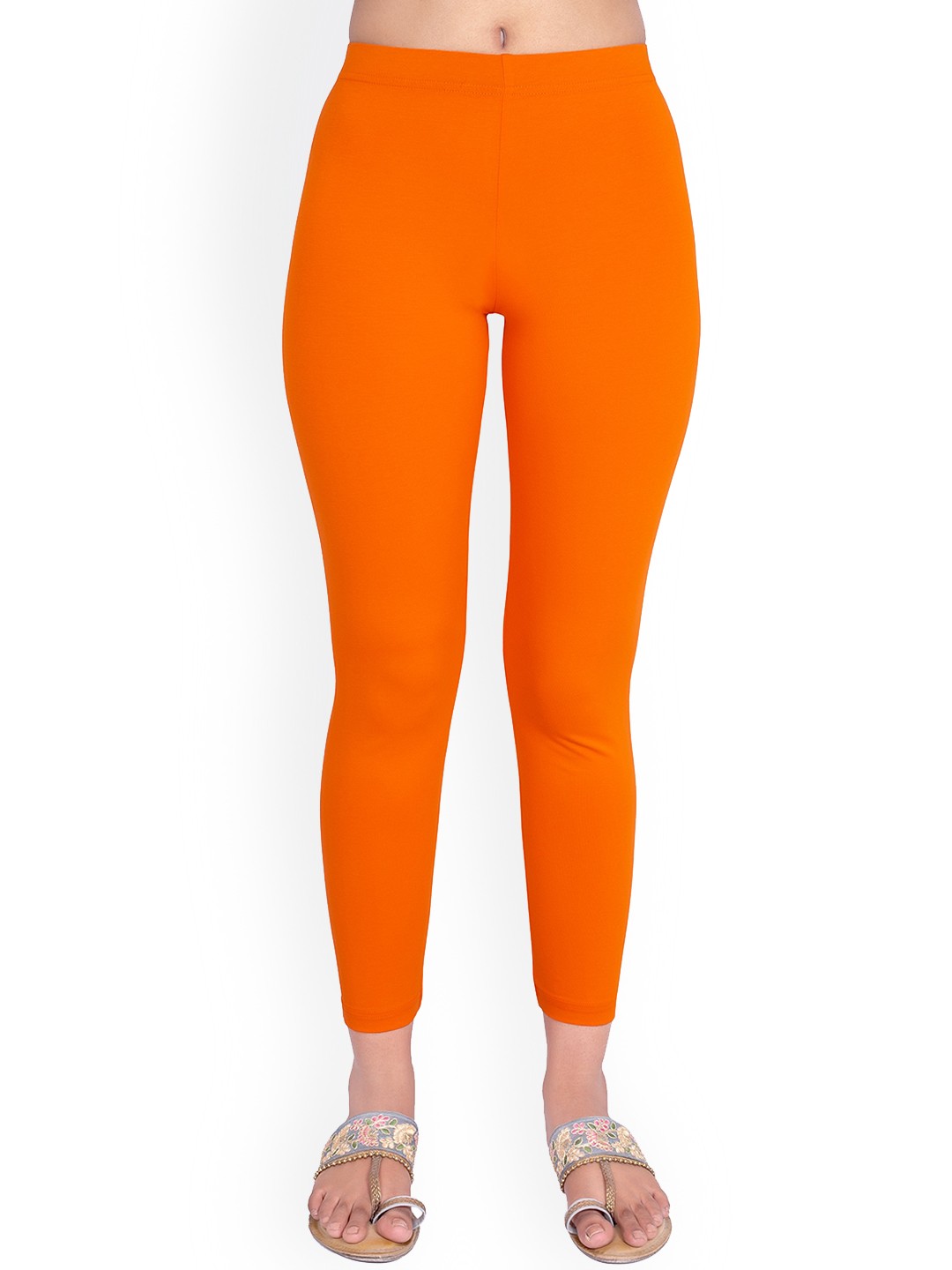

ONE SKY Ankle Length Slip-On Leggings, Orange