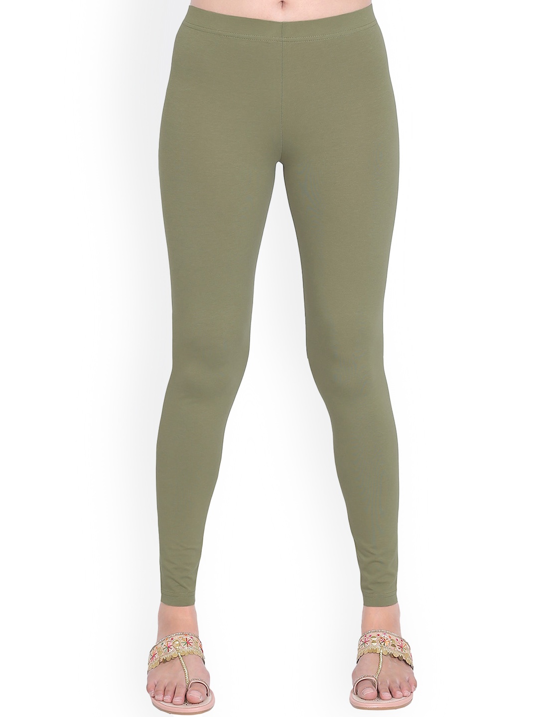 

ONE SKY High Rise Ankle Length Slip-On Leggings, Olive