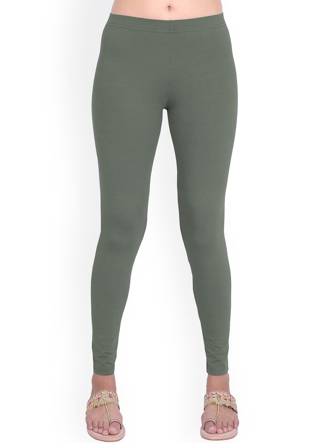

ONE SKY High-Rise Ankle-Length Leggings, Olive