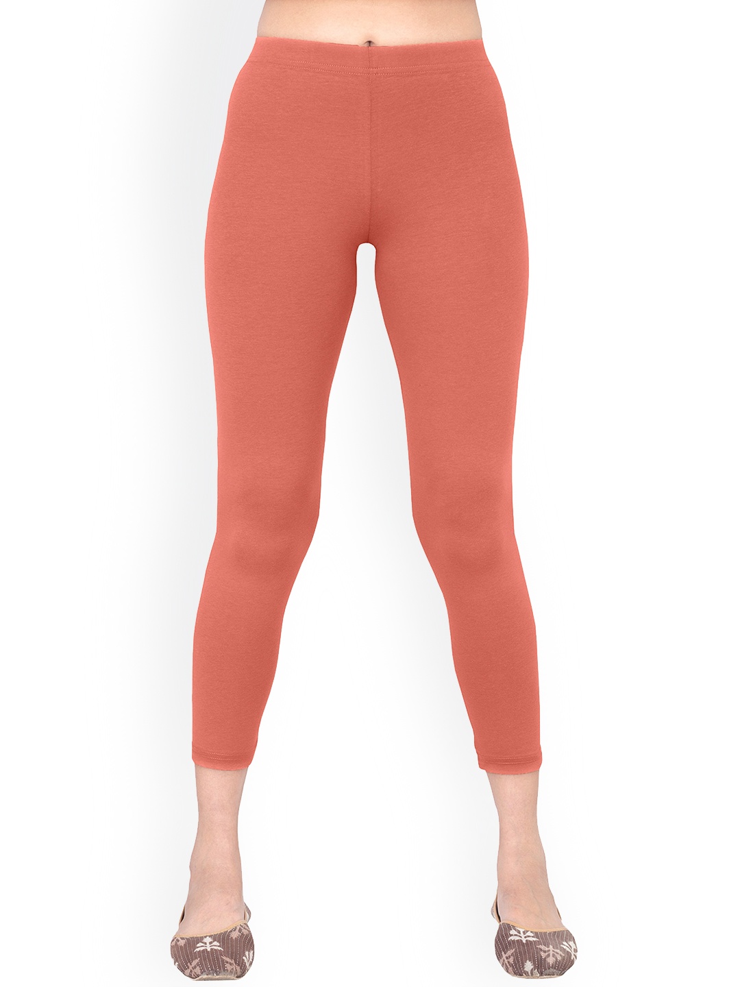 

ONE SKY Ankle Length Slip-On Leggings, Rust