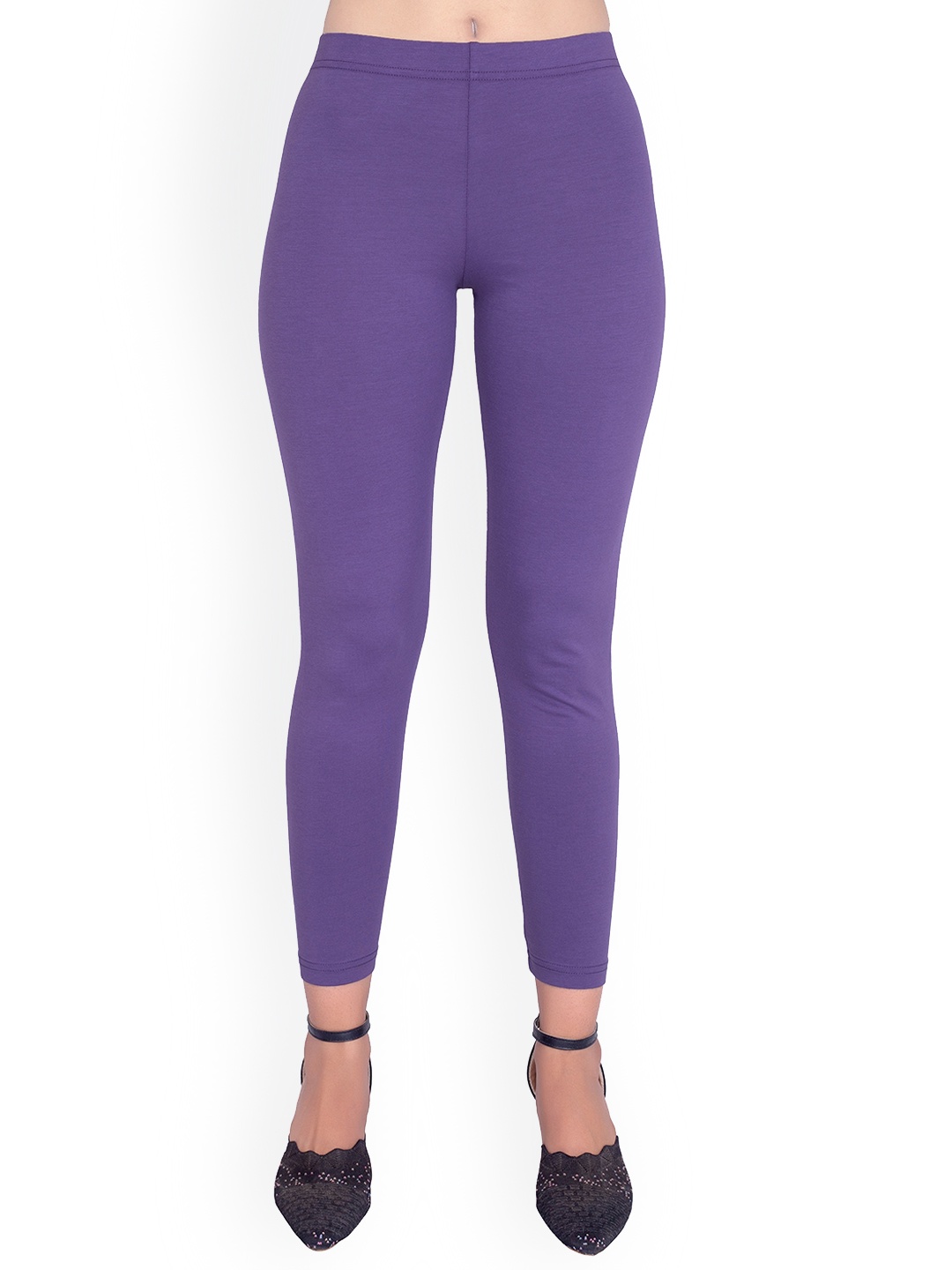 

ONE SKY Ankle Length Slip-On Leggings, Violet