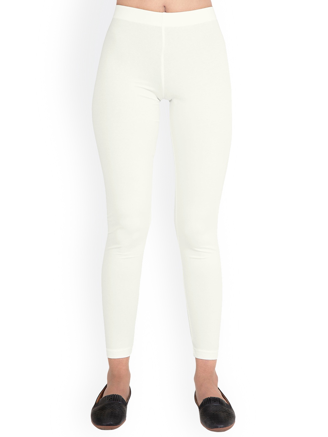 

ONE SKY Ankle Length Slip-On Leggings, White