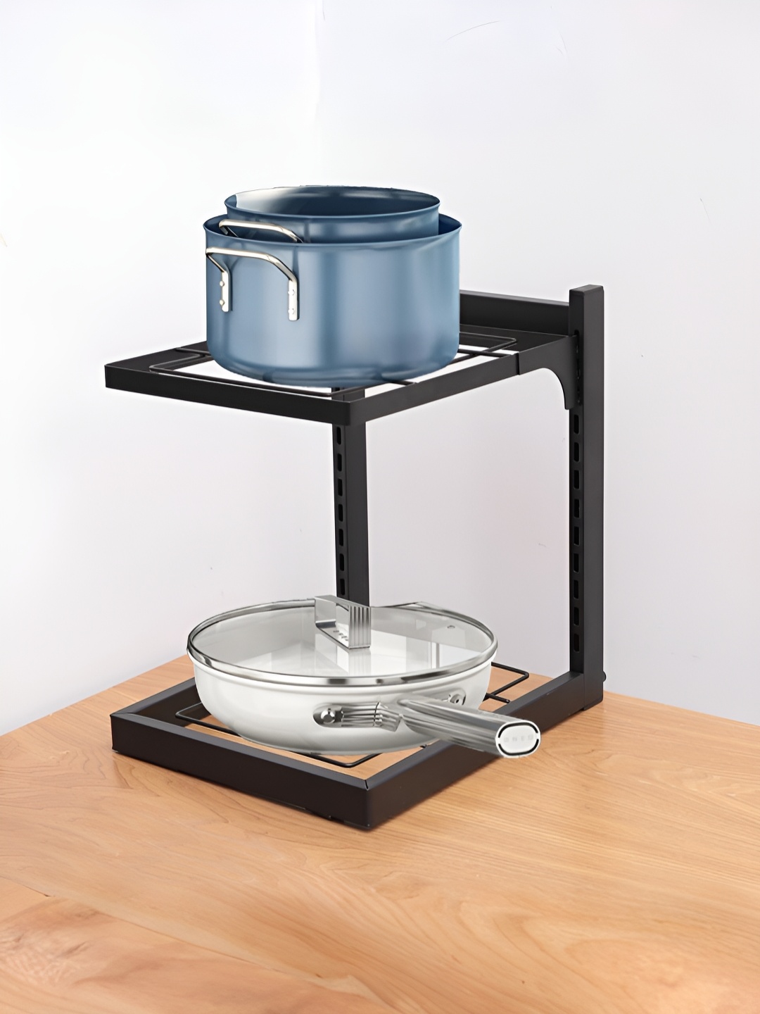 

UMAI Black Metal 2 Layered Wall Pot Rack
