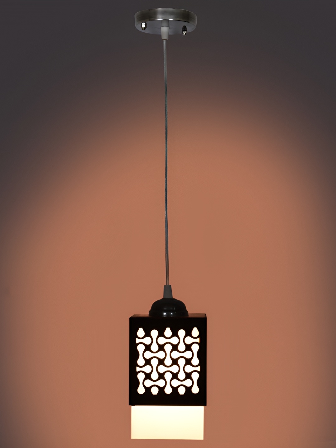 

Afast Brown & White Textured Wooden Traditional Ceiling Lamp