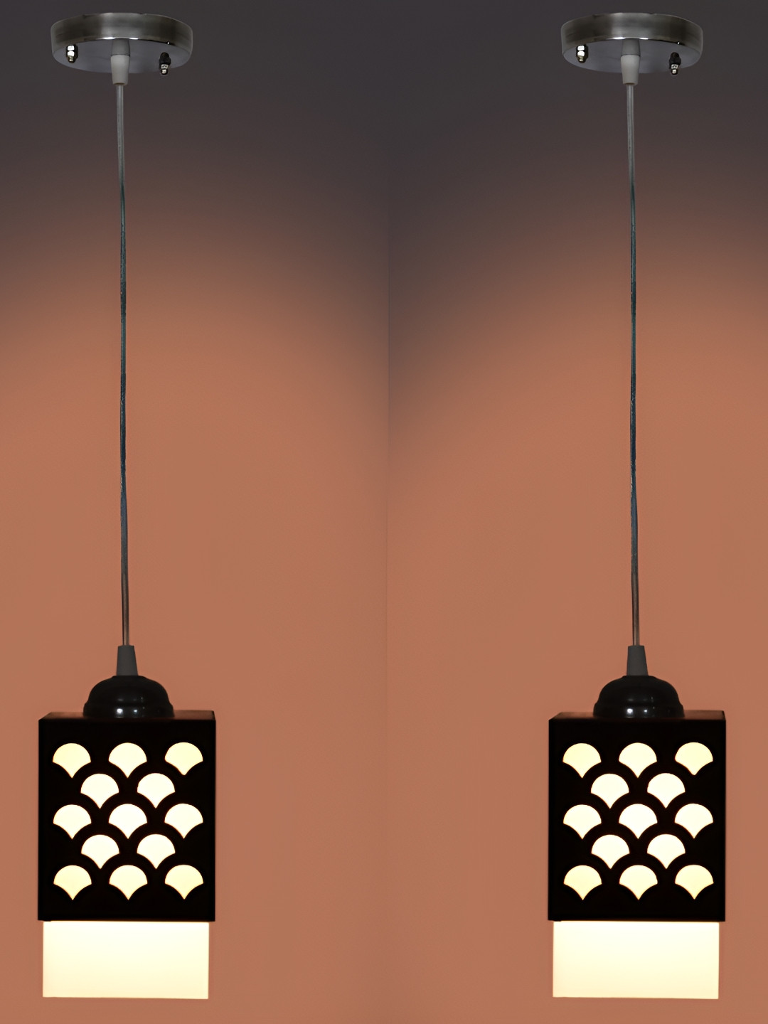 

Afast Black Textured Self Assembly Wooden Rectangle Contemporary Ceiling Lamp
