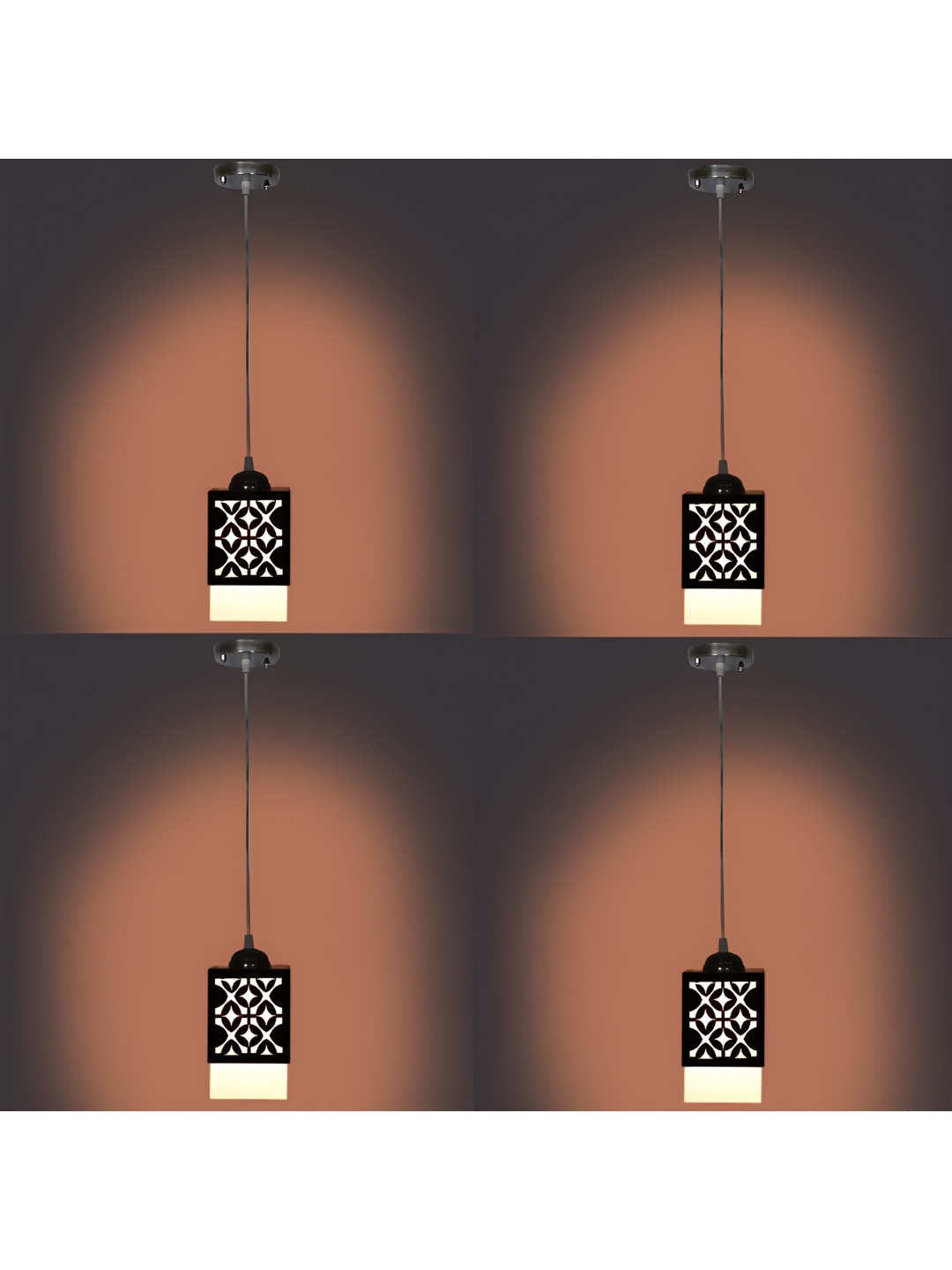 

Afast Brown 4 Pieces Contemporary Wooden Ceiling Lamp