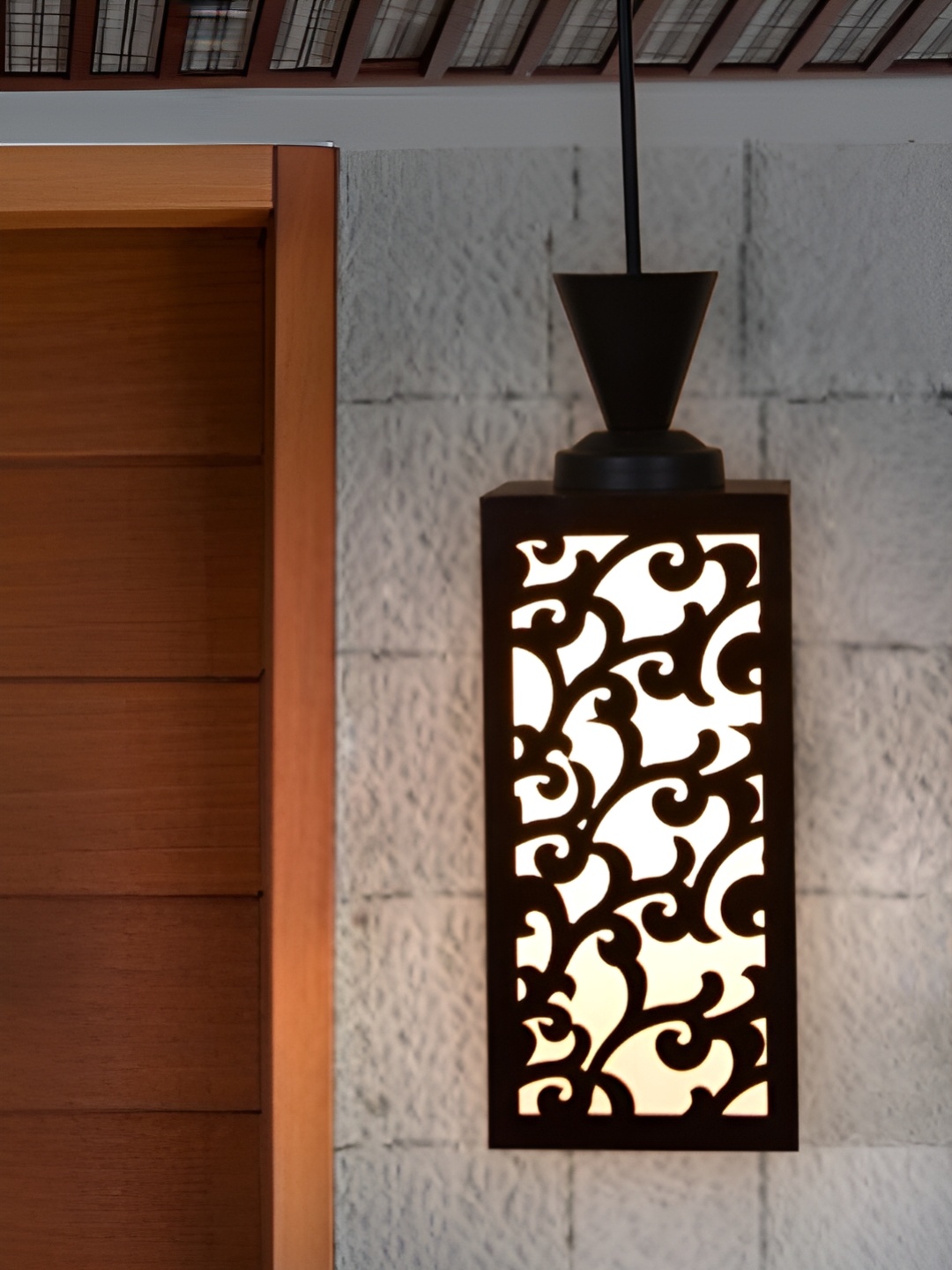 

Afast Brown Wooden Contemporary Ceiling Lamp