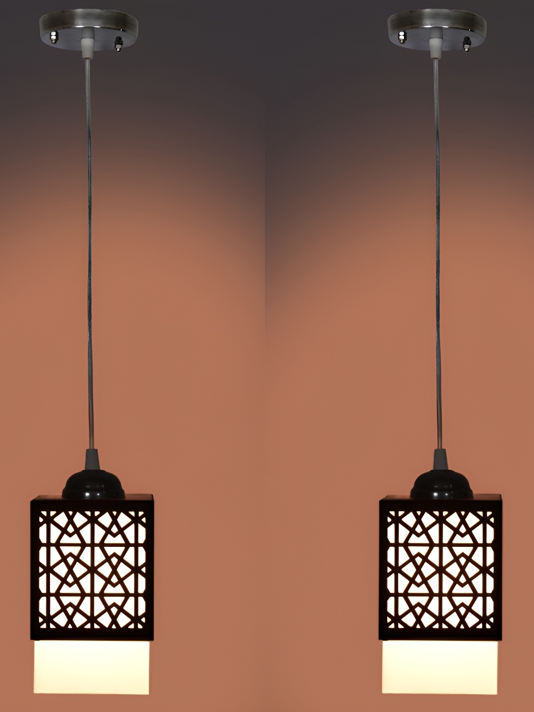 

Afast Black 2 Pieces Wooden Traditional Ceiling Lamp