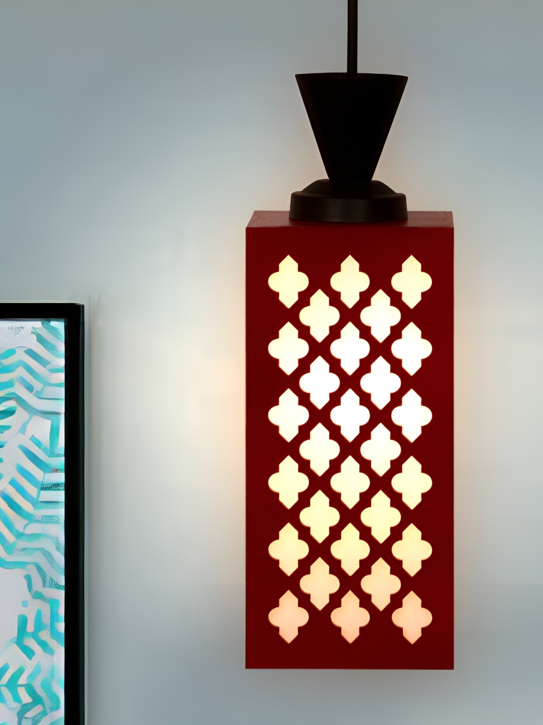 

Afast Red Wooden Contemporary Ceiling Lamp