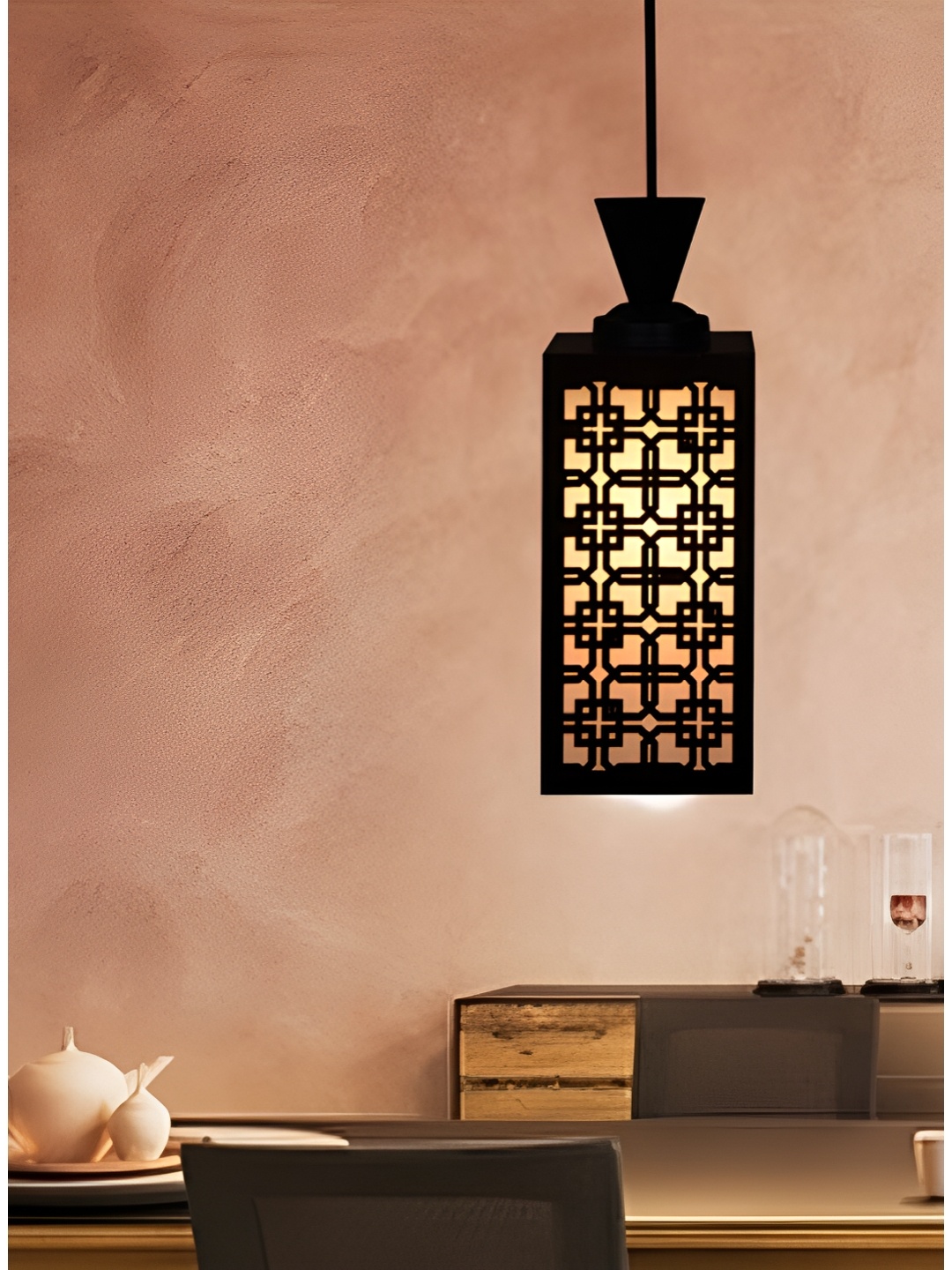 

Afast Brown Wooden Contemporary Ceiling Lamp