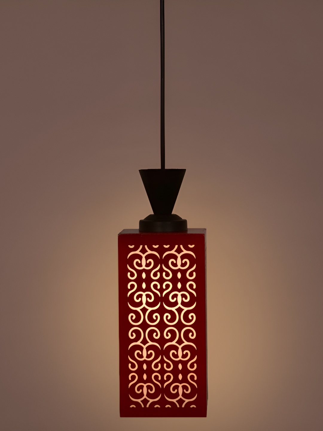 

Afast Red & Black Textured Wooden Contemporary Ceiling Lamp