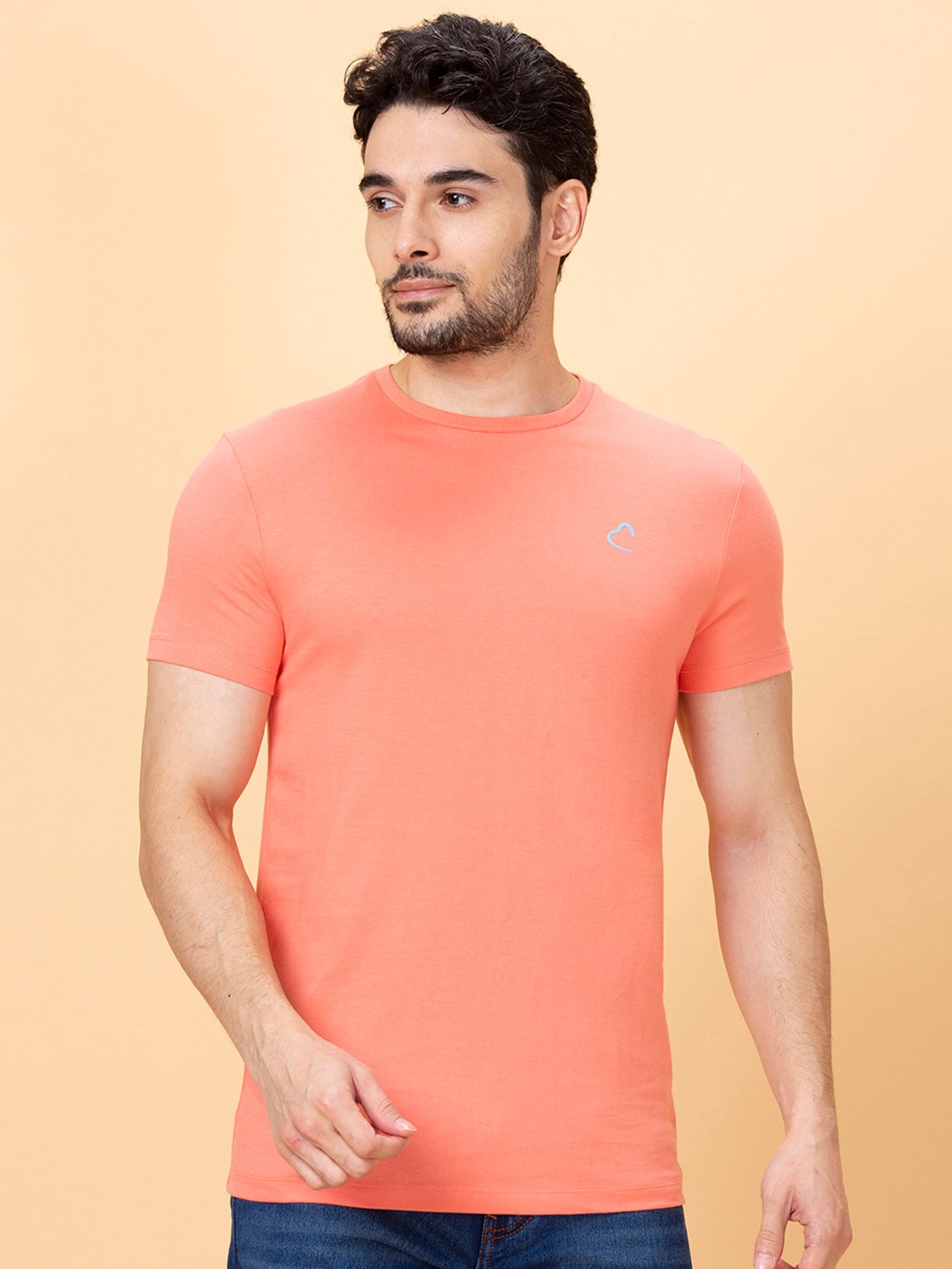 

Being Human Round Neck Casual T-shirt, Orange