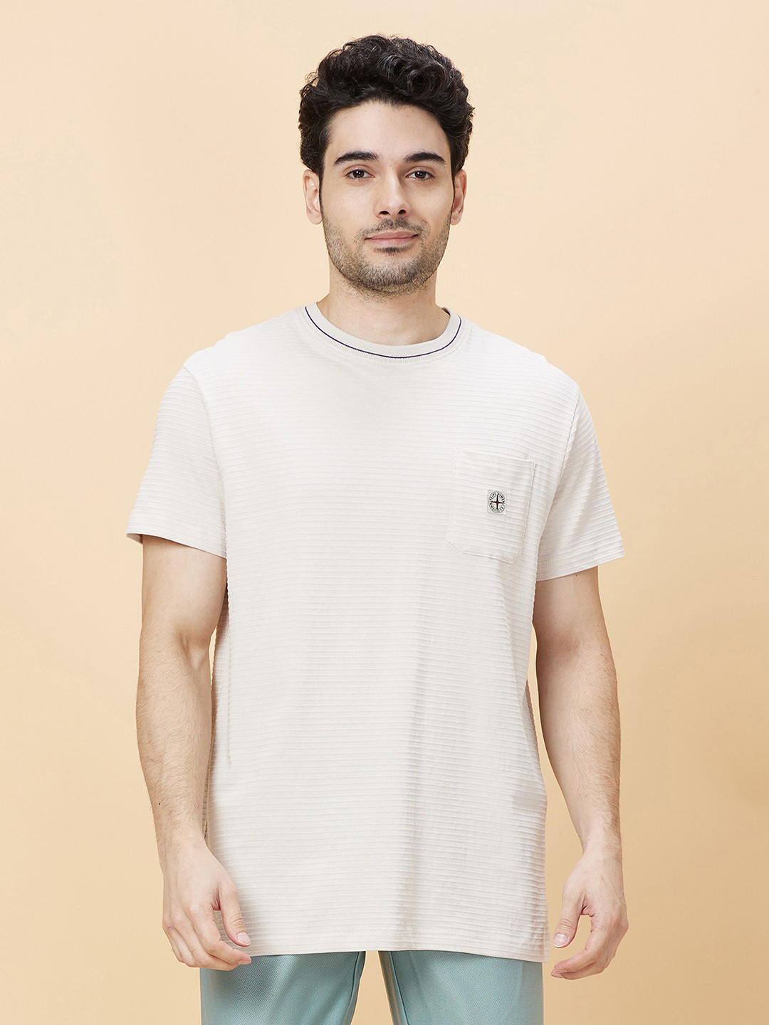 

Being Human Self Designed Round Neck Casual T-shirt, Off white