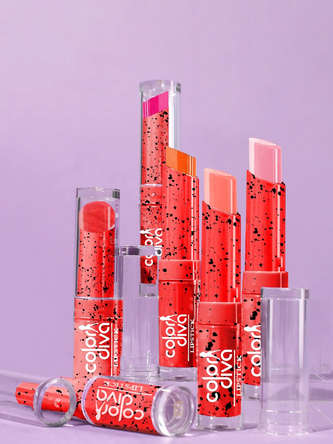 

Adbeni Color Diva Set Of 5 Creamy Matte Lipstick - 3.5g Each - 01-02-03-04-05, Pink