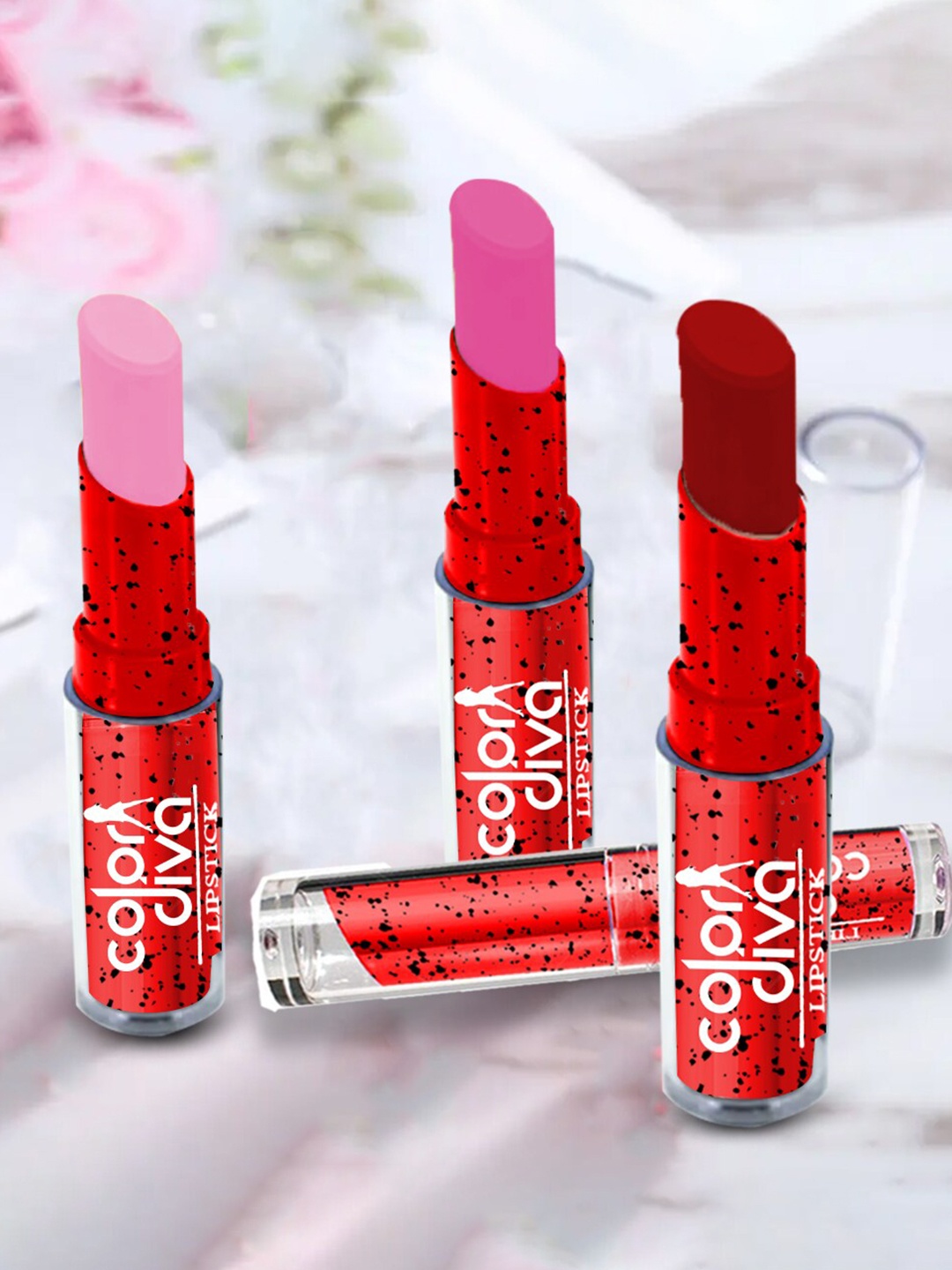 

Adbeni Color Diva Set Of 3 Creamy Matte Lipstick - 3.5g Each - 05-06-07, Pink