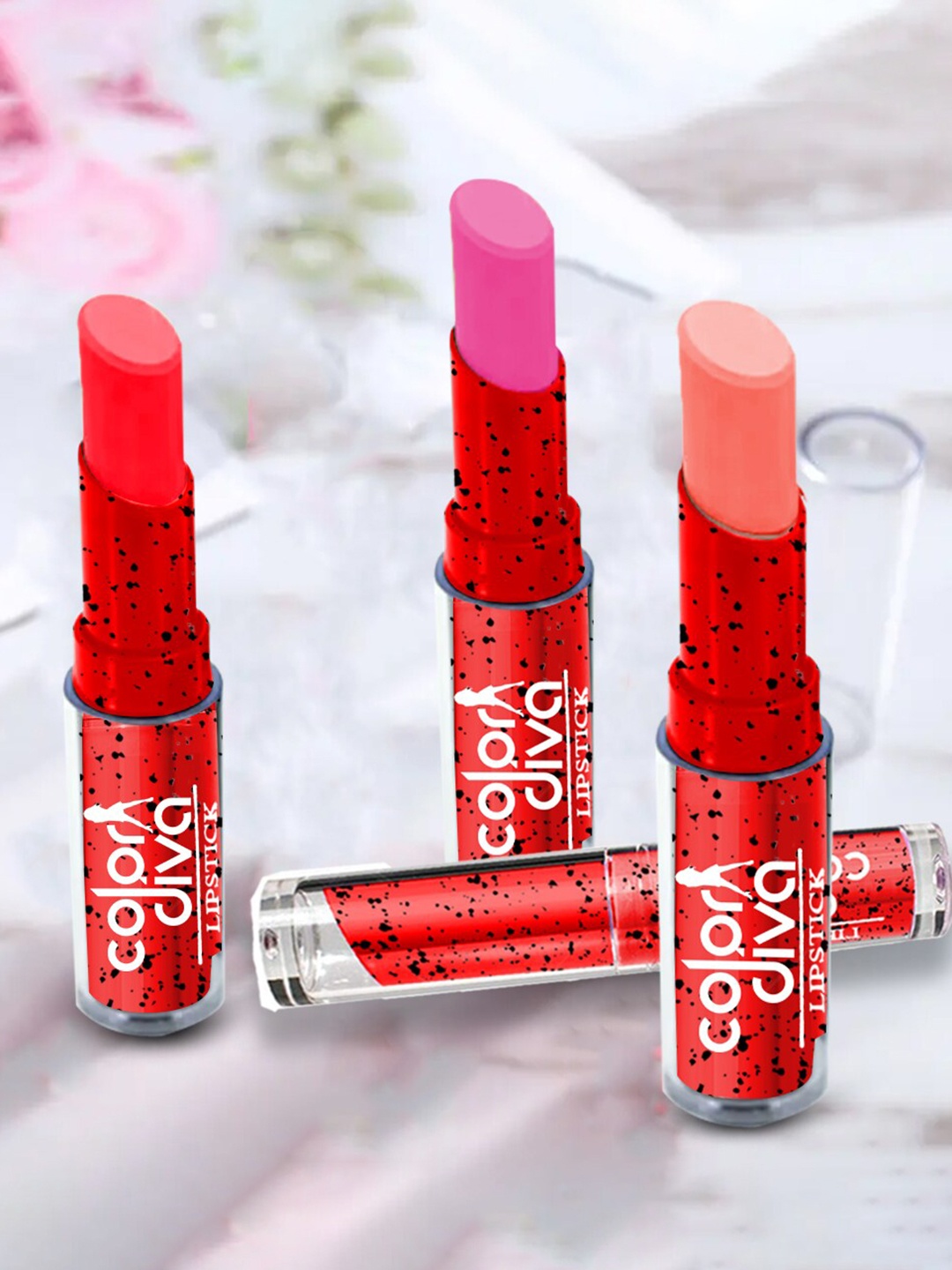 

Adbeni Color Diva Set Of 3 Creamy Matte Lipstick - 3.5g Each - 01-03-06, Pink