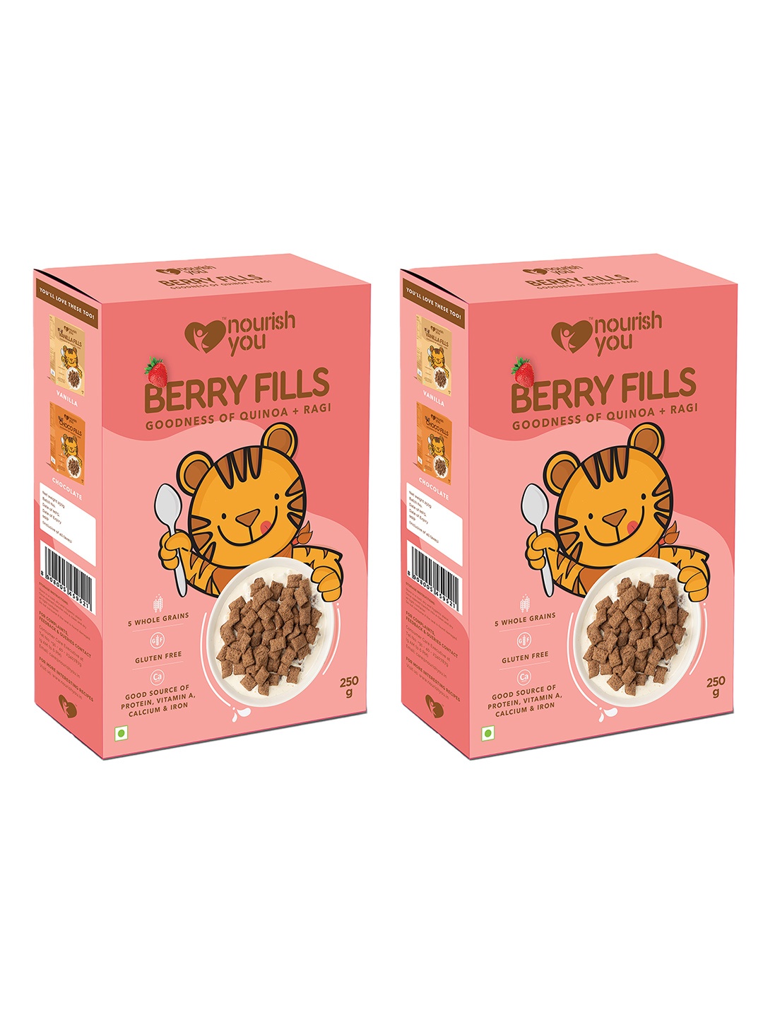 

Nourish You Strawberry Fills -Breakfast Cereal -250g, Pink