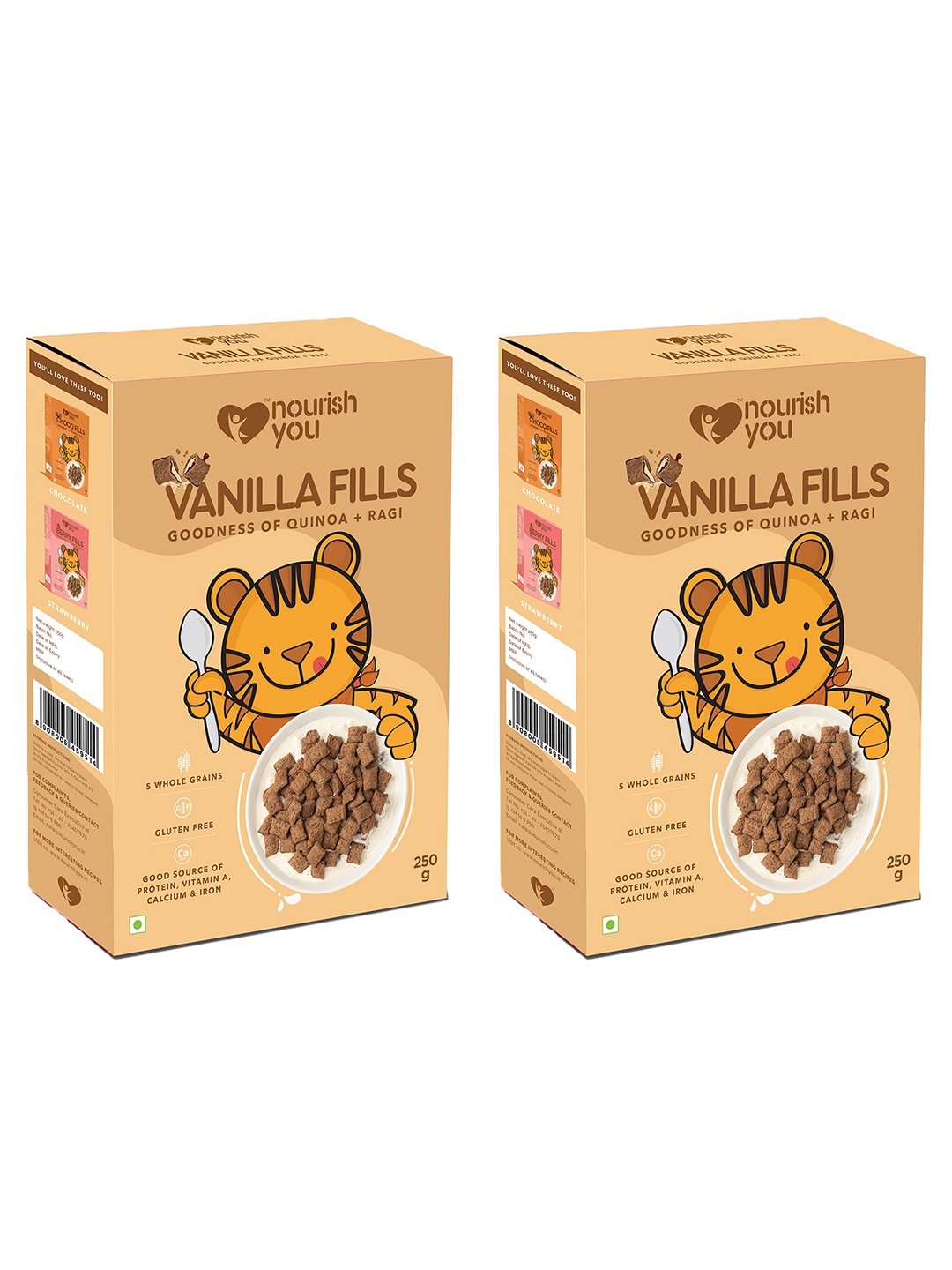 

Nourish You Vanilla Fills - Breakfast Cereal ( 250g ), Orange