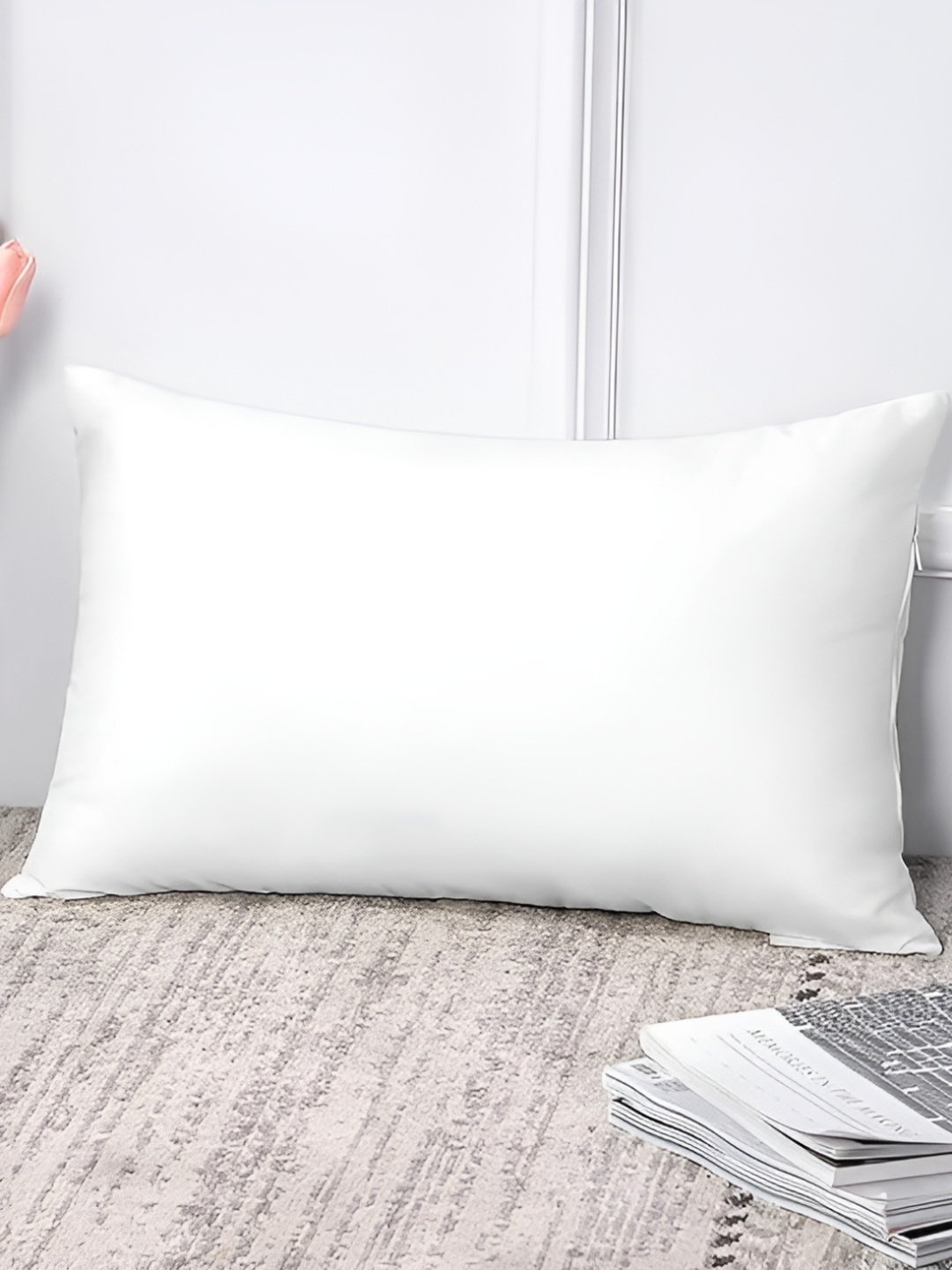 

KSHIRSA White Cotton Filled Lightweight Sleep Pillow