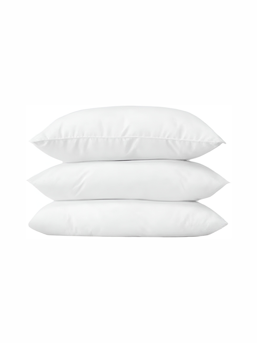 

KSHIRSA White 3 Pieces Cotton Filled Polycotton Lightweight Sleep Pillows