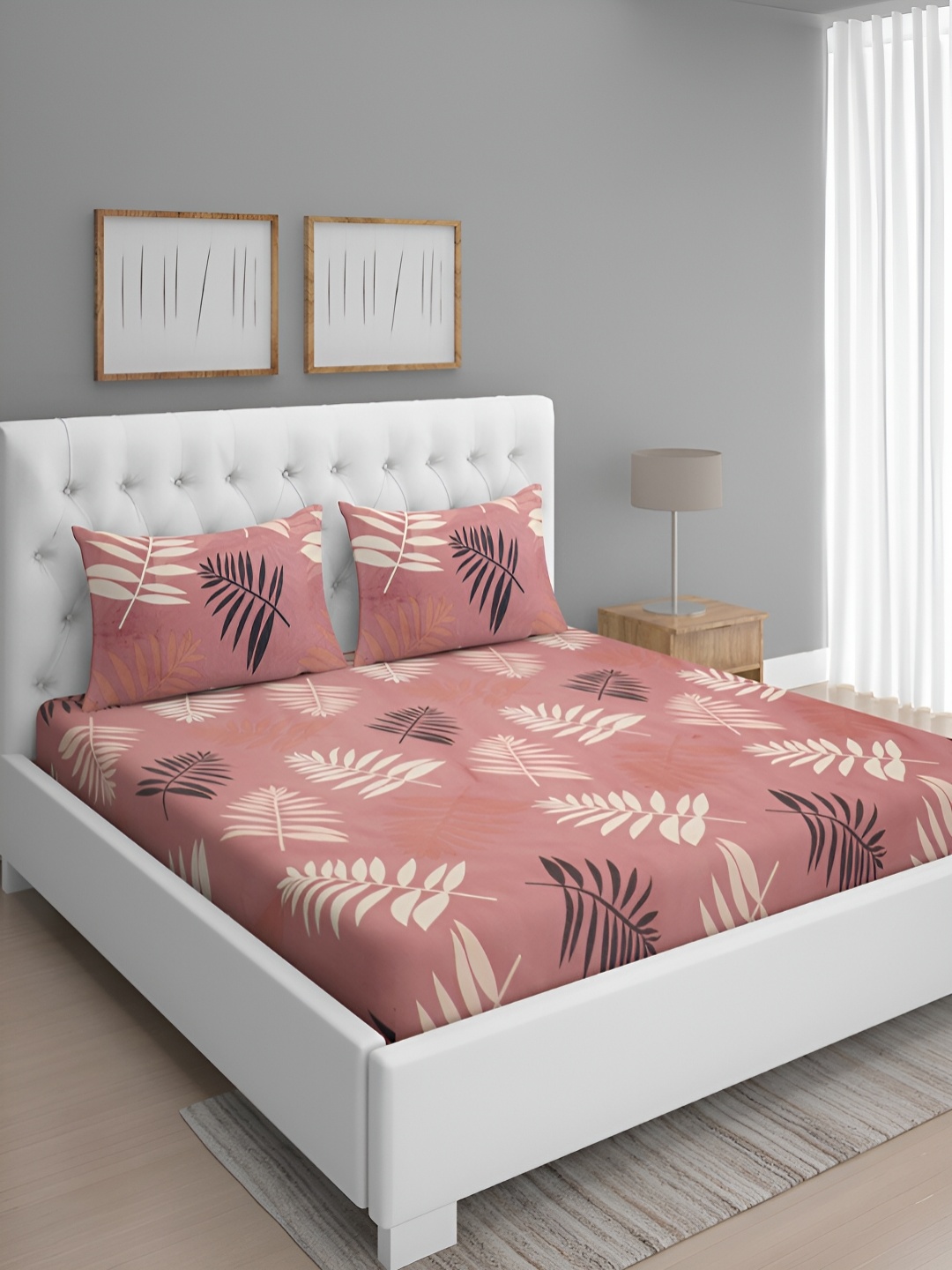 

Aura Brown & Yellow Floral 160 TC Queen Microfiber Bedsheet With 2 Pillow Covers