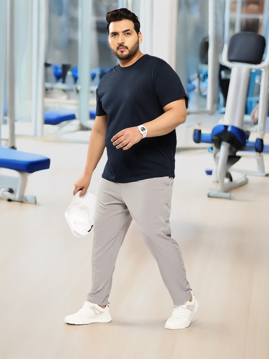 

Sztori Men Plus-Size Track Pants, Grey