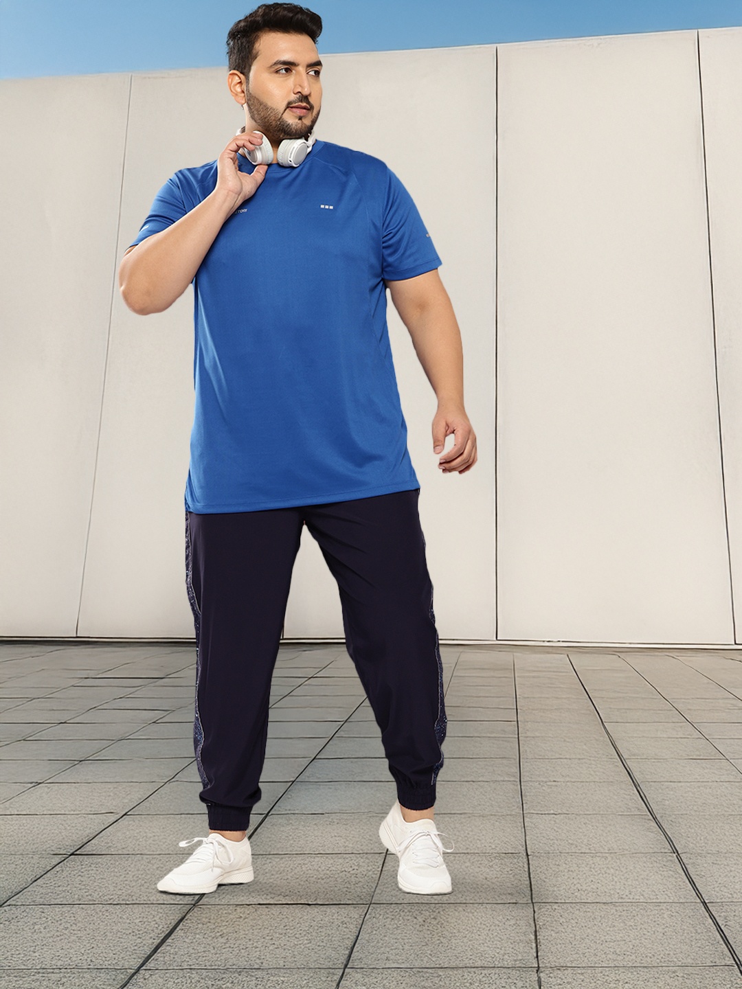 

Sztori Men Plus Size Relaxed Fit Joggers, Navy blue