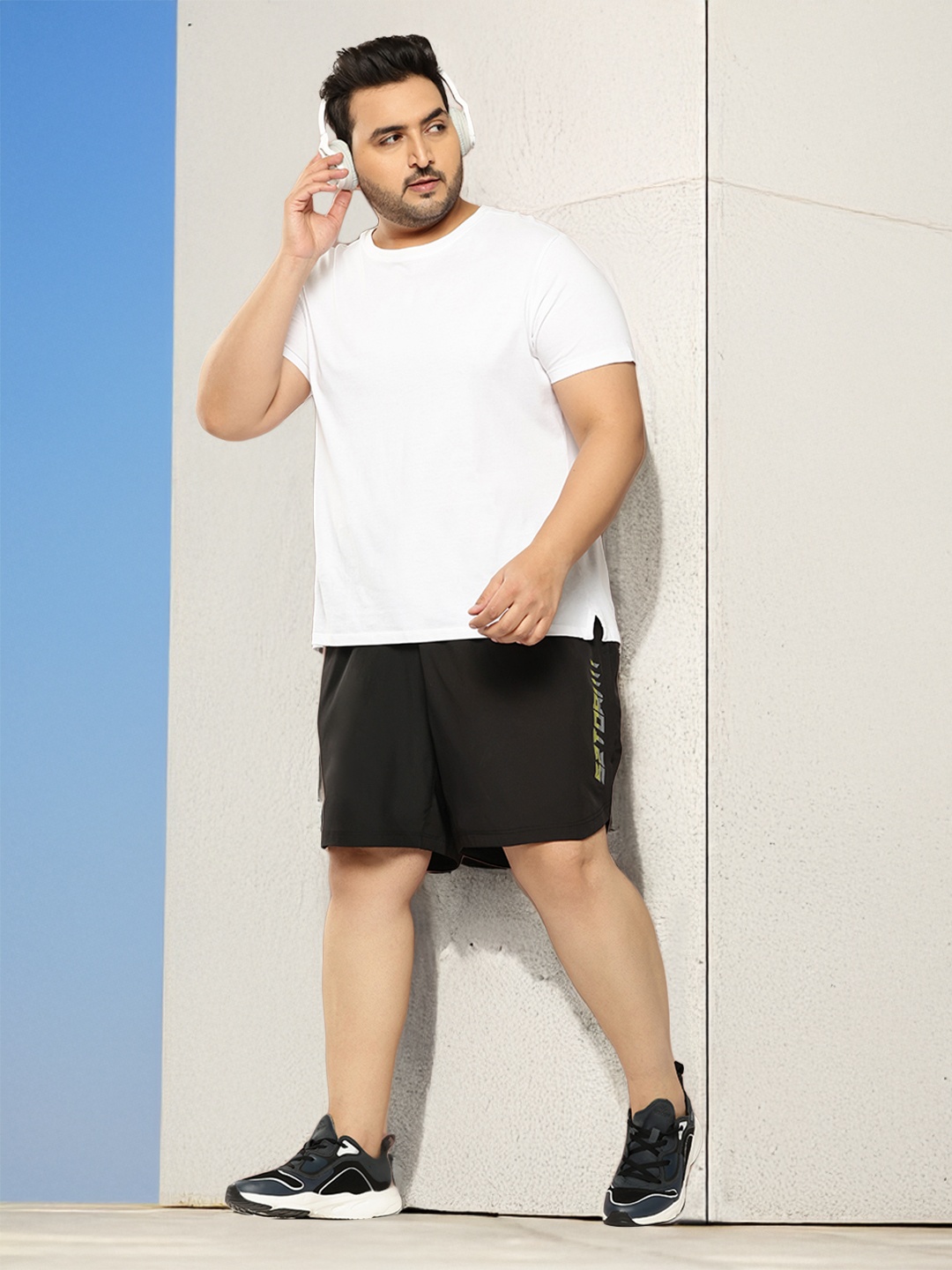 

Sztori Men Plus Size Training Shorts, Black