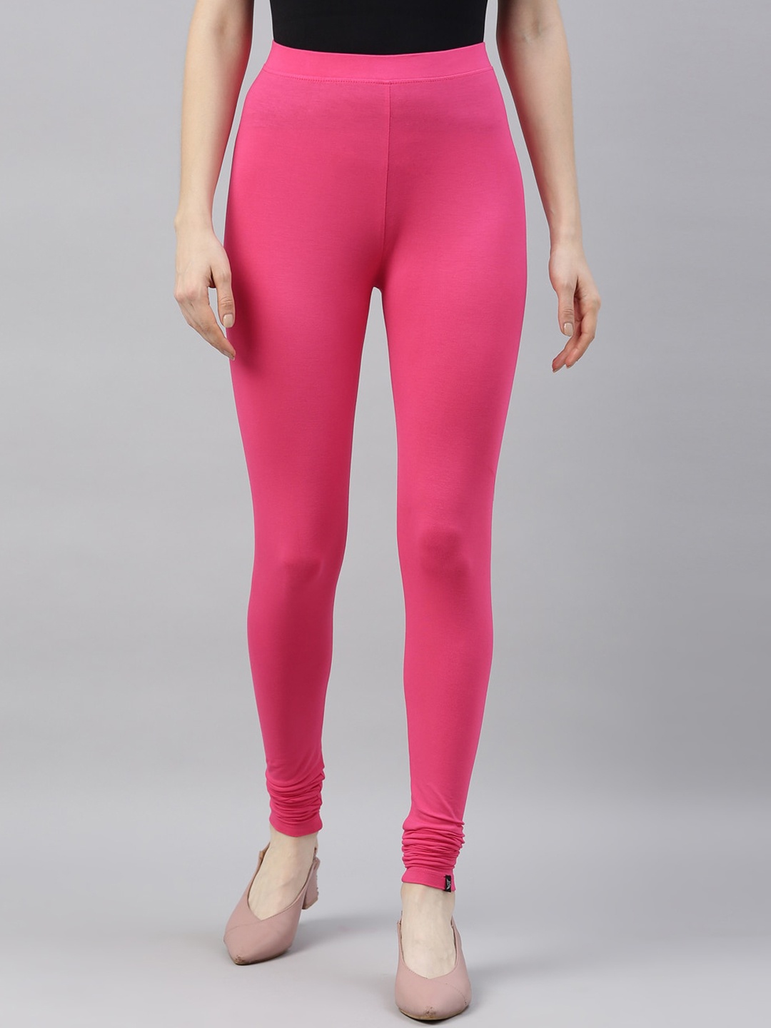 

TWIN BIRDS Churidar Length Slip-On Leggings, Pink