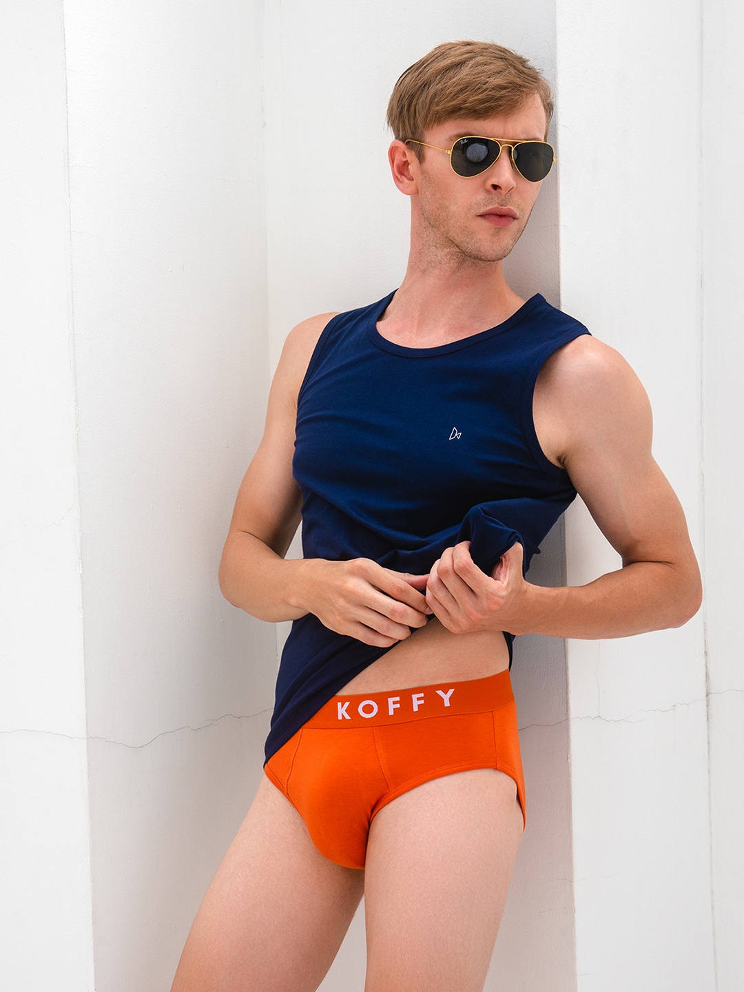 

KOFFY Men Form-Soft Premium Micro Modal Fabric Briefs, Orange