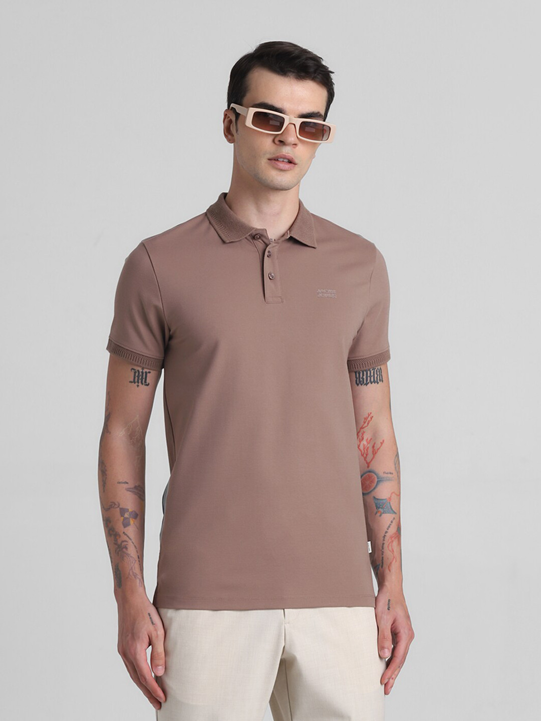 

Jack & Jones Polo Collar Short Sleeves Slim Fit T-shirt, Brown
