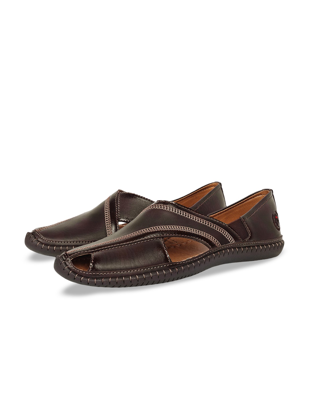 

Big Boon Men Textured Lightweight Mojaris, Bronze